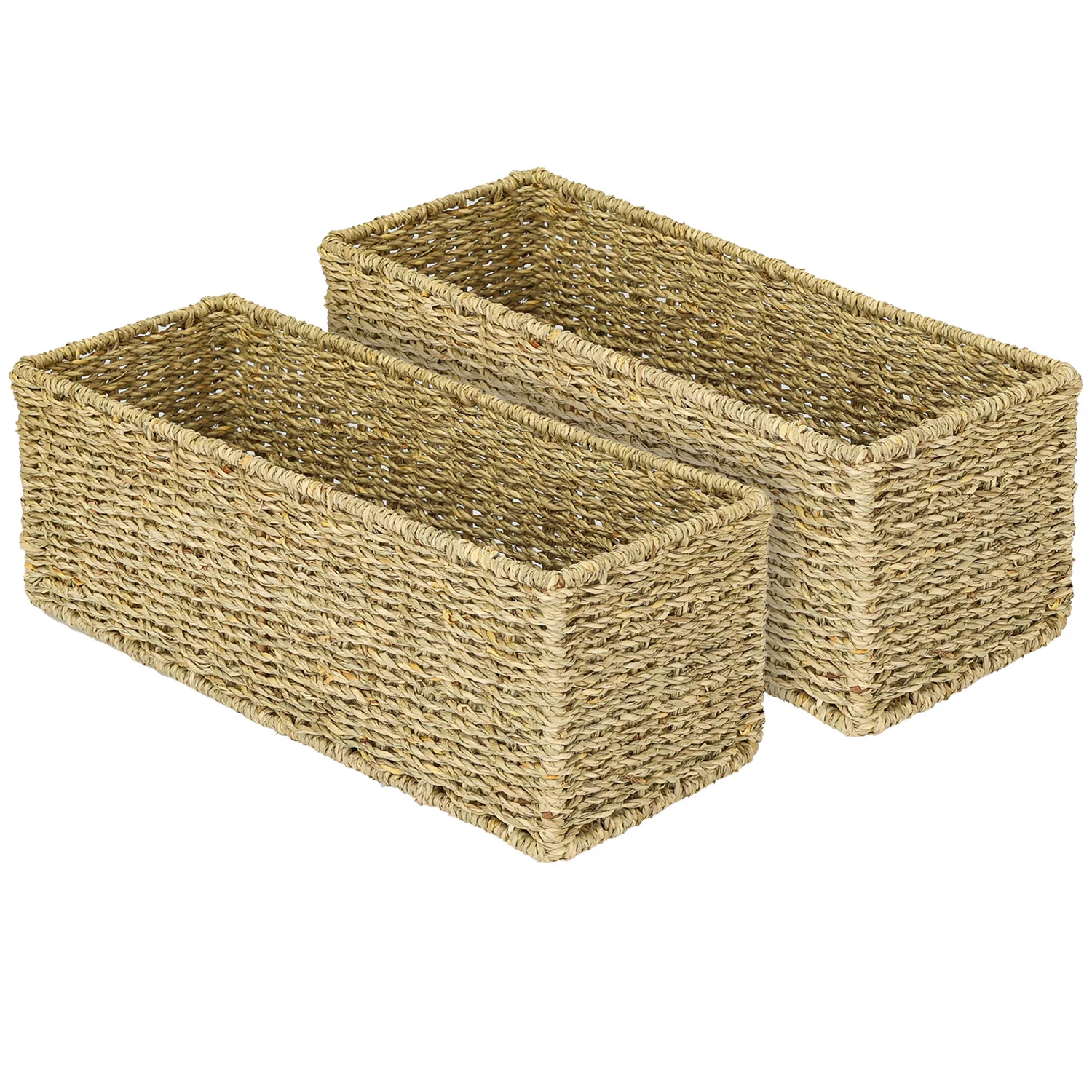 Aufbewahrungskorb Badezimmer, Korb geflochten aus Seegras, 38 x 15 x 14 cm - Image 6