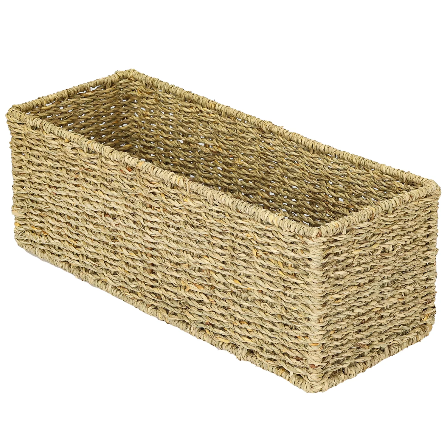 Aufbewahrungskorb Badezimmer, Korb geflochten aus Seegras, 38 x 15 x 14 cm - Image 8
