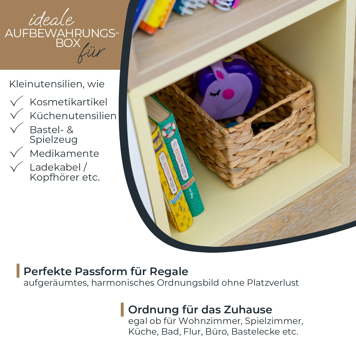 Aufbewahrungskorb, Korb geflochten aus Wasserhyazinthe Seegras, HMF 372410 - Image 12