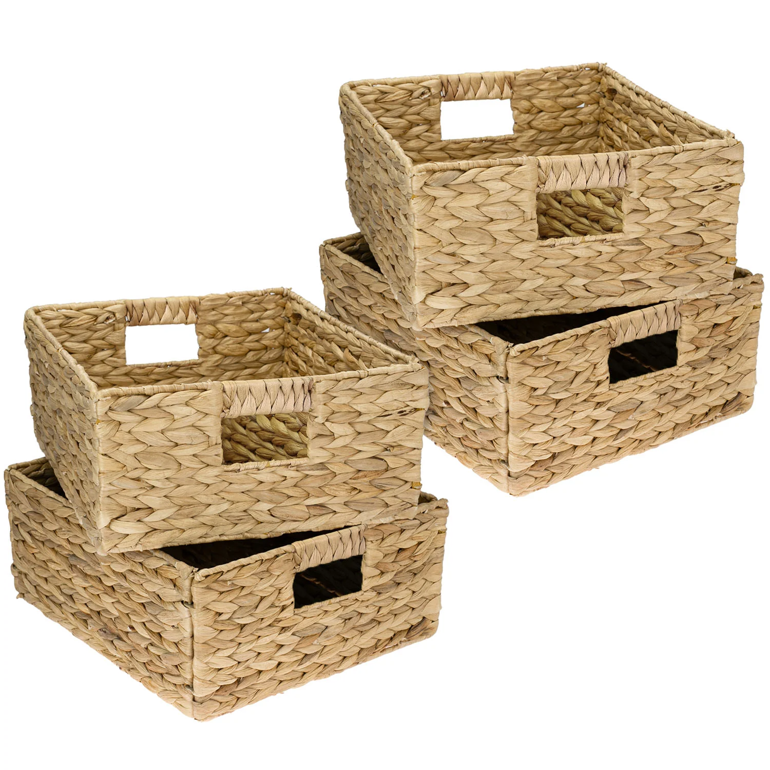 Aufbewahrungskorb geflochten aus Wasserhyazinthe, passend für Kallax, HMF 372430, 30 x 34 x 15 cm - Image 11