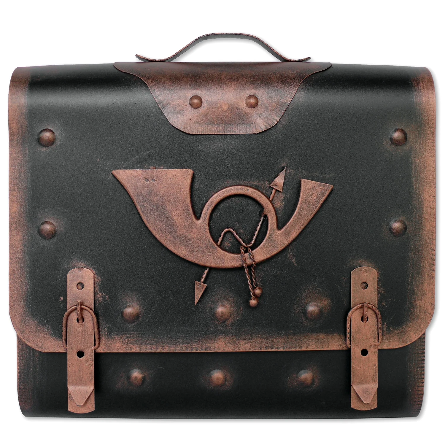Briefkasten Alter Ranzen mit Posthorn PH2, 40 x 40 x 9 cm - Image 6