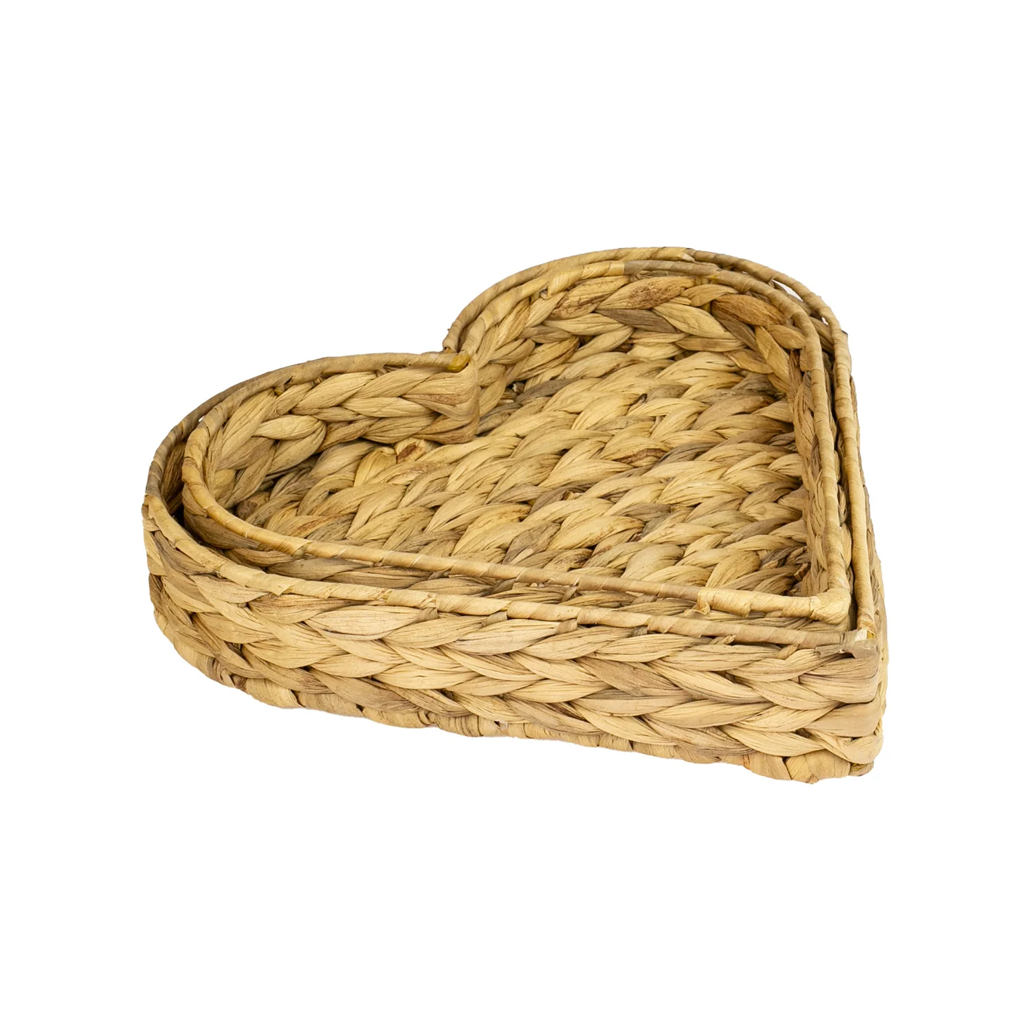 Deko Tablett, Serviertablett geflochten aus Wasserhyazinthe, 2er Set, HMF 3726 - Image 13