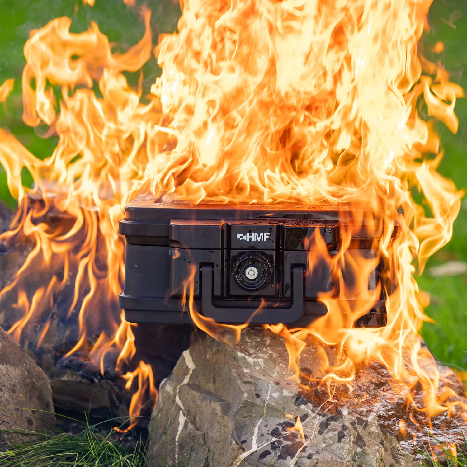 Feuerfeste Wasserdichte Dokumentenbox, HMF 250451, DIN A5, Schwarz - Image 6