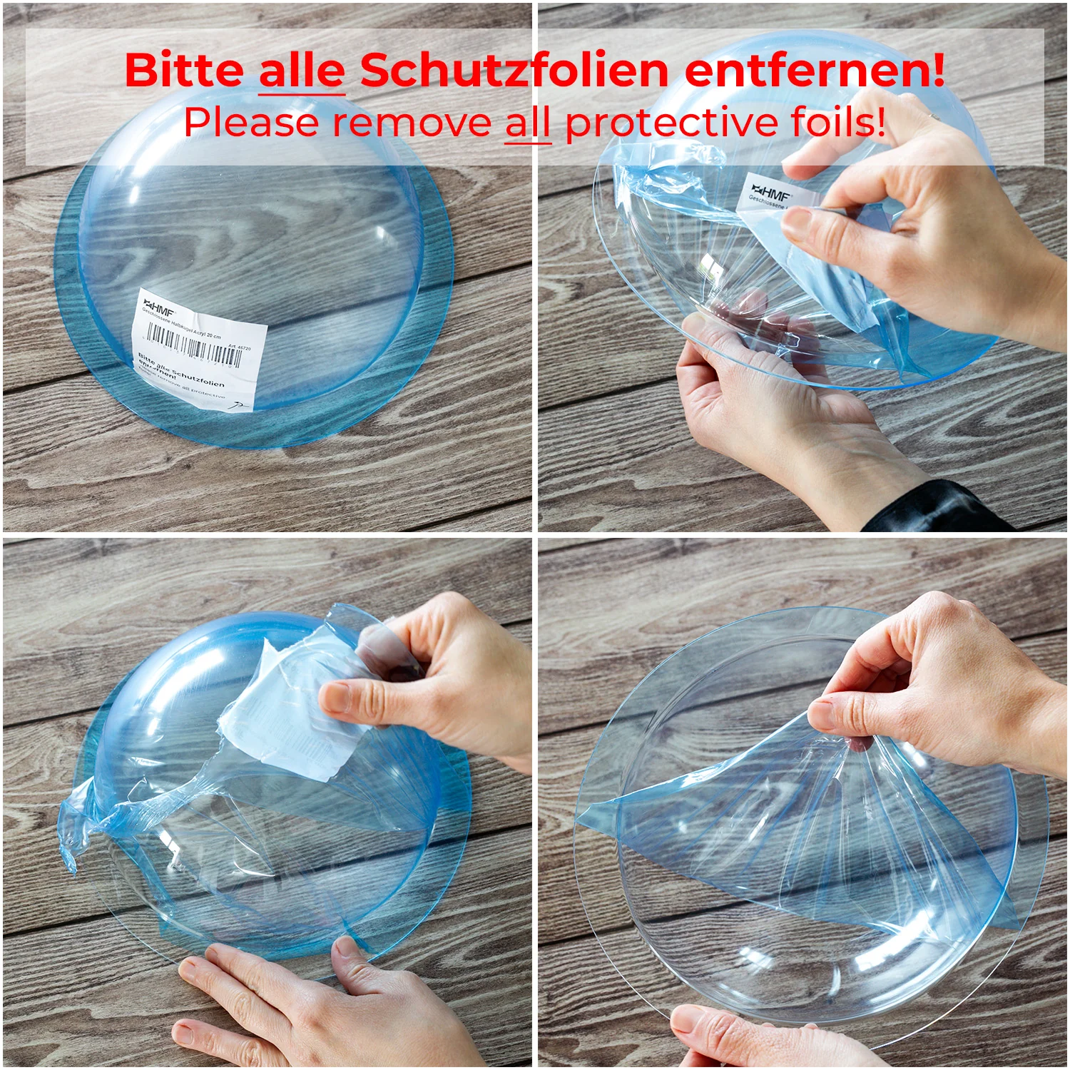 Halbkugel aus Acryl mit Krempe, HMF 46700, DIY Acrylhaube - Image 16