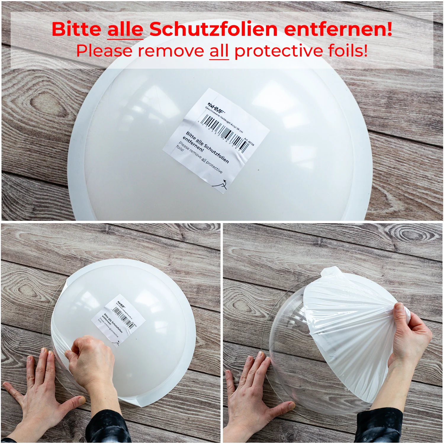 Halbkugel aus Acryl mit Krempe, HMF 46700, DIY Acrylhaube - Image 24