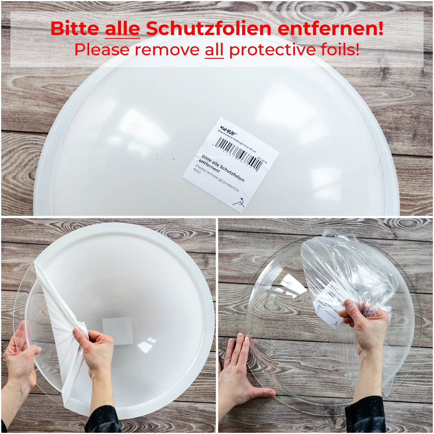 Halbkugel aus Acryl mit Krempe, HMF 46700, DIY Acrylhaube - Image 40