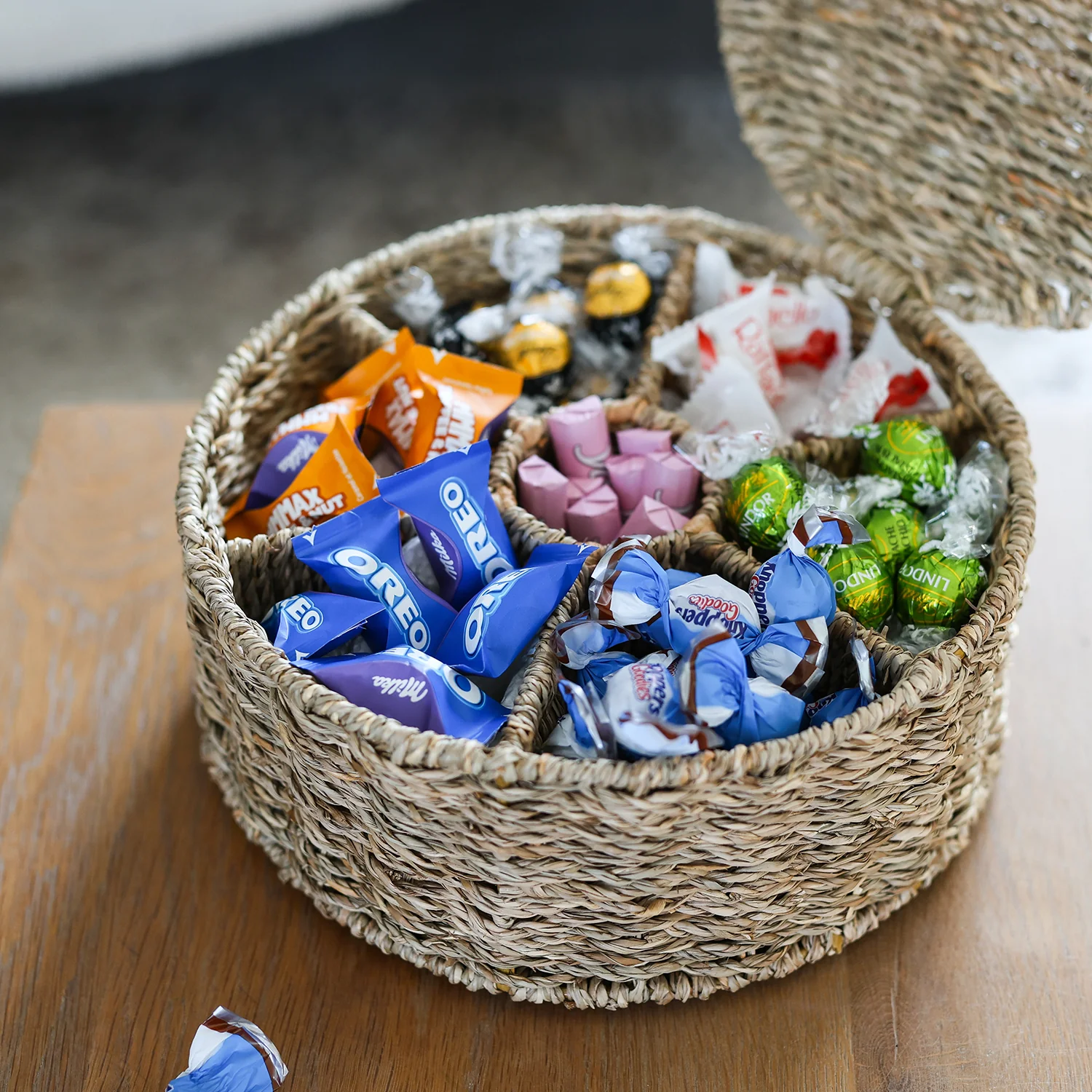 HMF 37291 Teebox für Teebeutel geflochten aus Seegras oder Wasserhyazinthe, Tee Aufbewahrungsbox mit 7 großen Fächern ,27 x 27 x 11 cm - Image 18