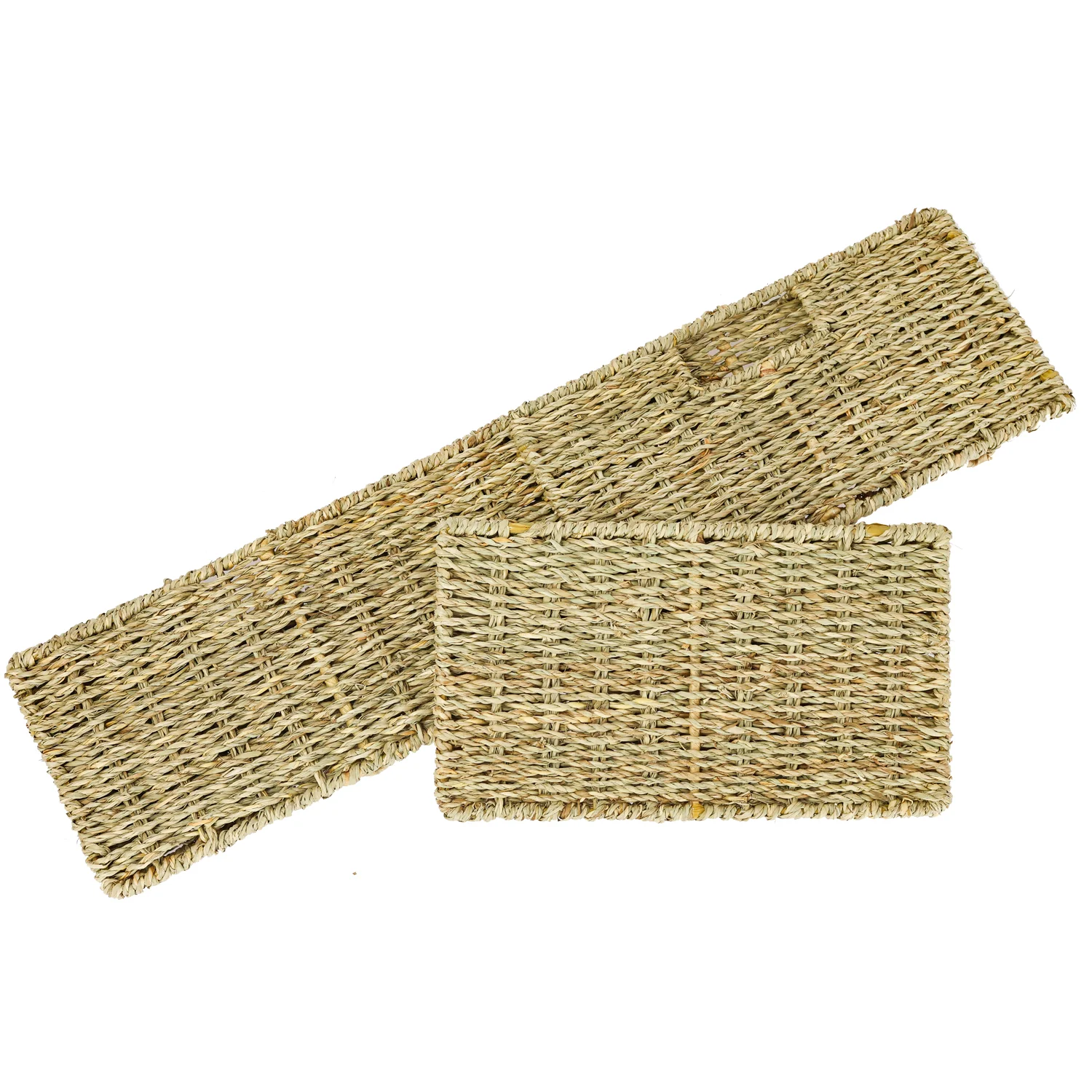 HMF Aufbewahrungskorb geflochten aus Seegras, passend für Kallax halbes Fach, 30 x 34 x 15 cm - Image 5