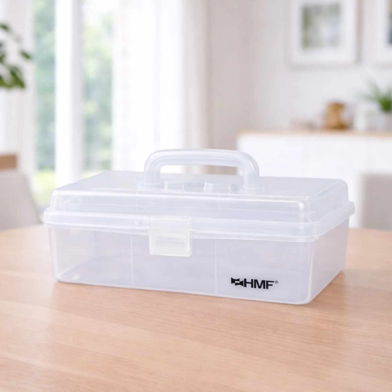 Nähkasten aufklappbar mit 3 Ebenen, Sortierbox für Kleinteile, HMF STK900, 33 x 20 x 15 cm - Image 17