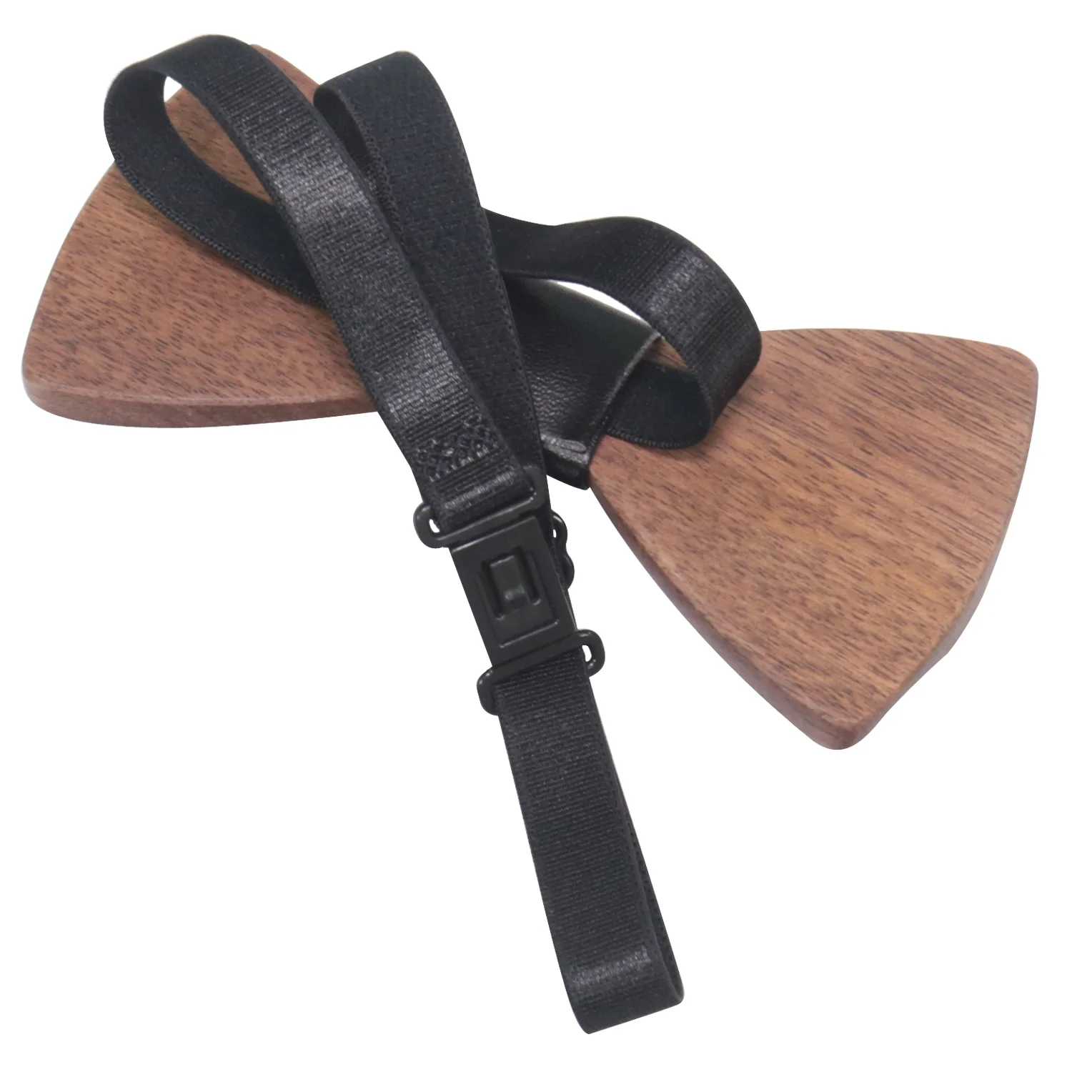 Holzfliege Männer Handarbeit, HMF 3850-02, 6 x 12 x 1 cm, Schwarz - Image 3