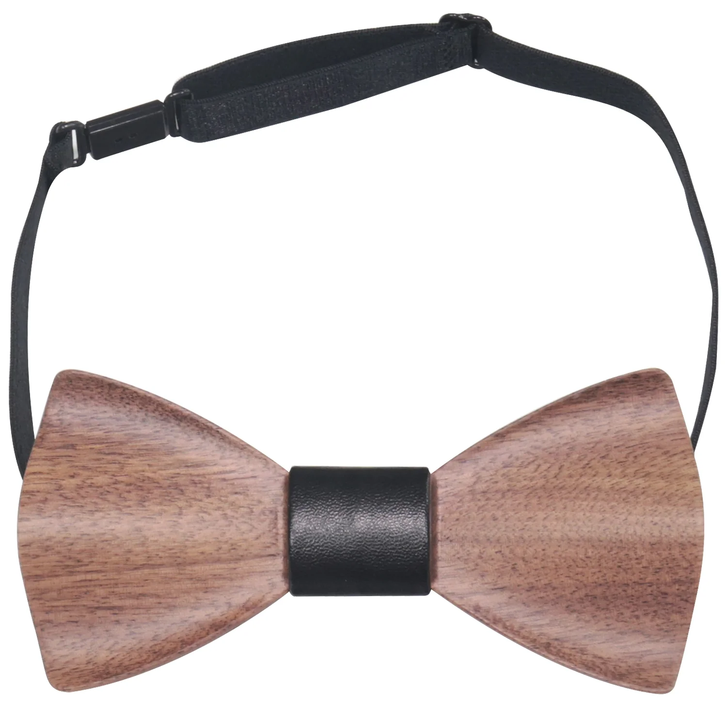 Holzfliege Männer Handarbeit, HMF 3850-02, 6 x 12 x 1 cm, Schwarz - Image 4