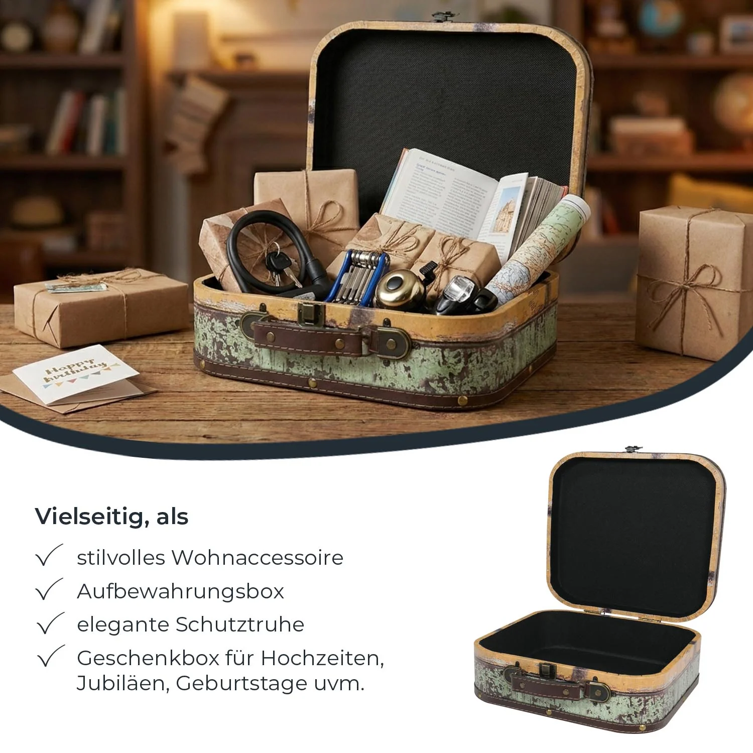 Holzkoffer im Vintage-Design, Fahrrad, HMF VKO200 - Image 13