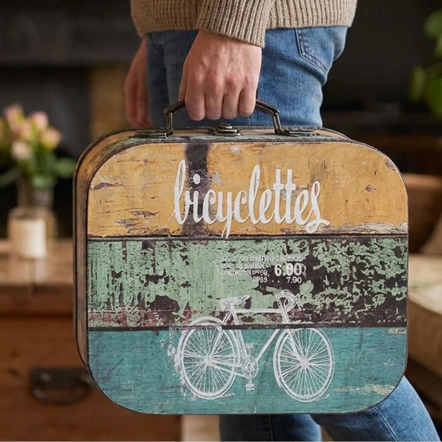 Holzkoffer im Vintage-Design, Fahrrad, HMF VKO200 - Image 8