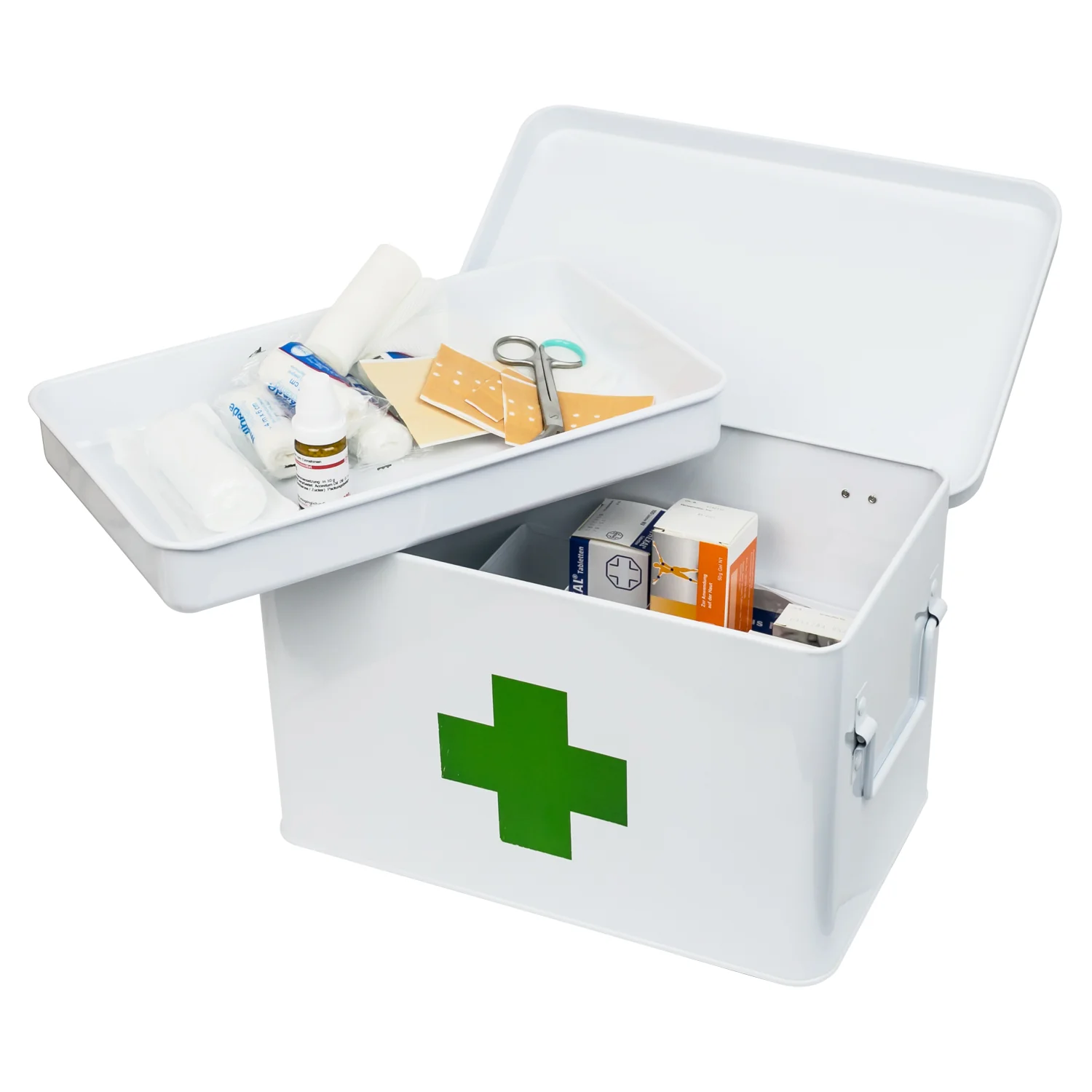 Medizinbox Hausapotheke, Metall, HMF 1771, Weiß - Image 9