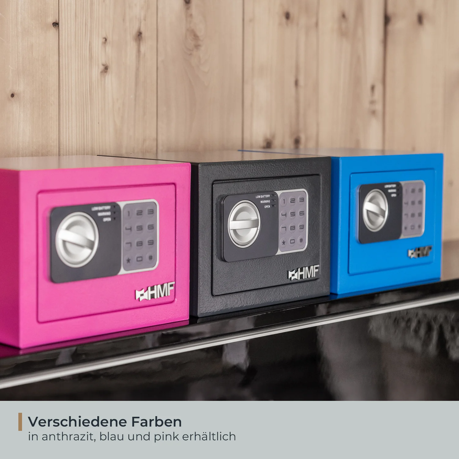 Möbeltresor Elektronikschloss, HMF 46126, 23 x 17 x 17 cm - Image 24