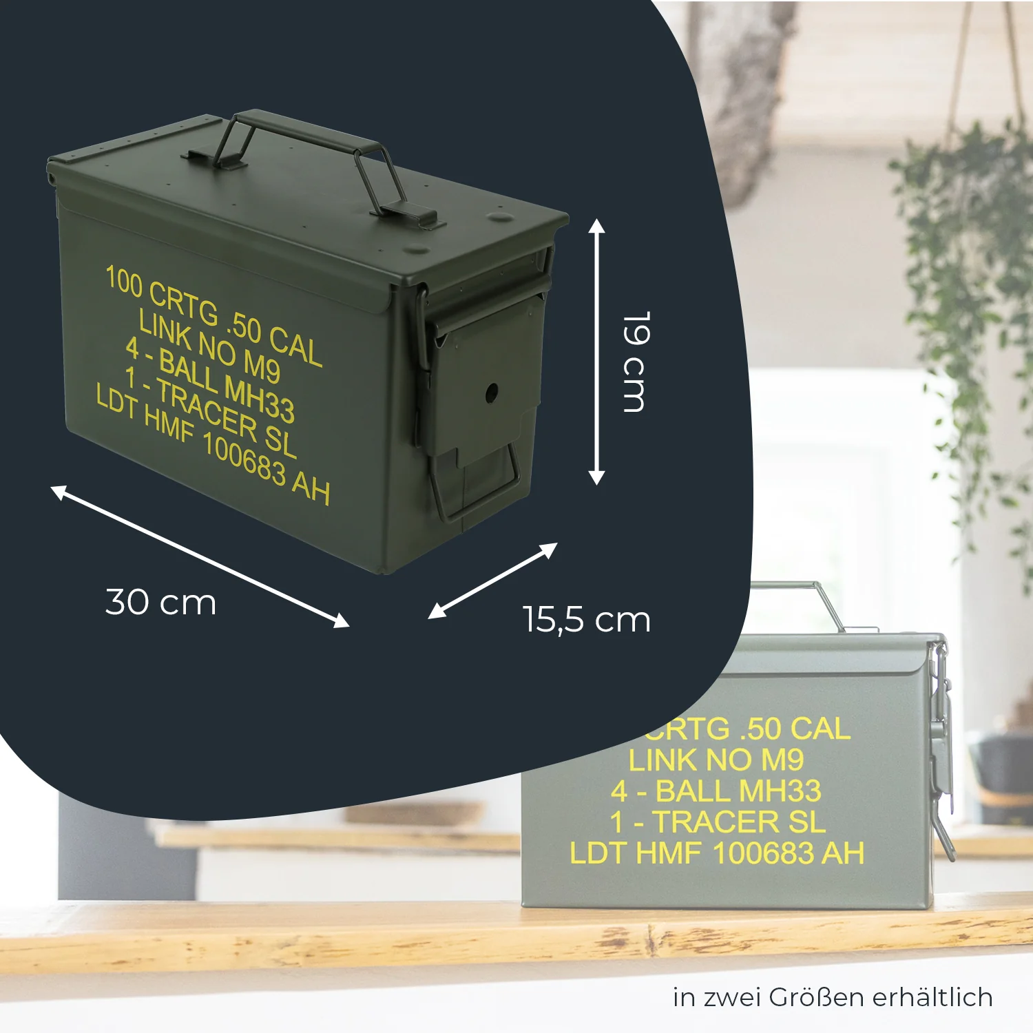 Munitionskoffer, US Ammo Box, Metallkiste, HMF 70000, Grün - Image 14
