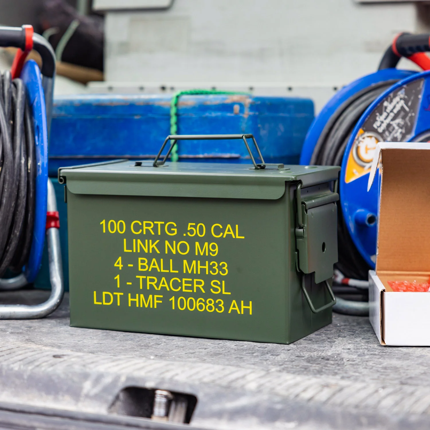 Munitionskoffer, US Ammo Box, Metallkiste, HMF 70000, Grün - Image 6