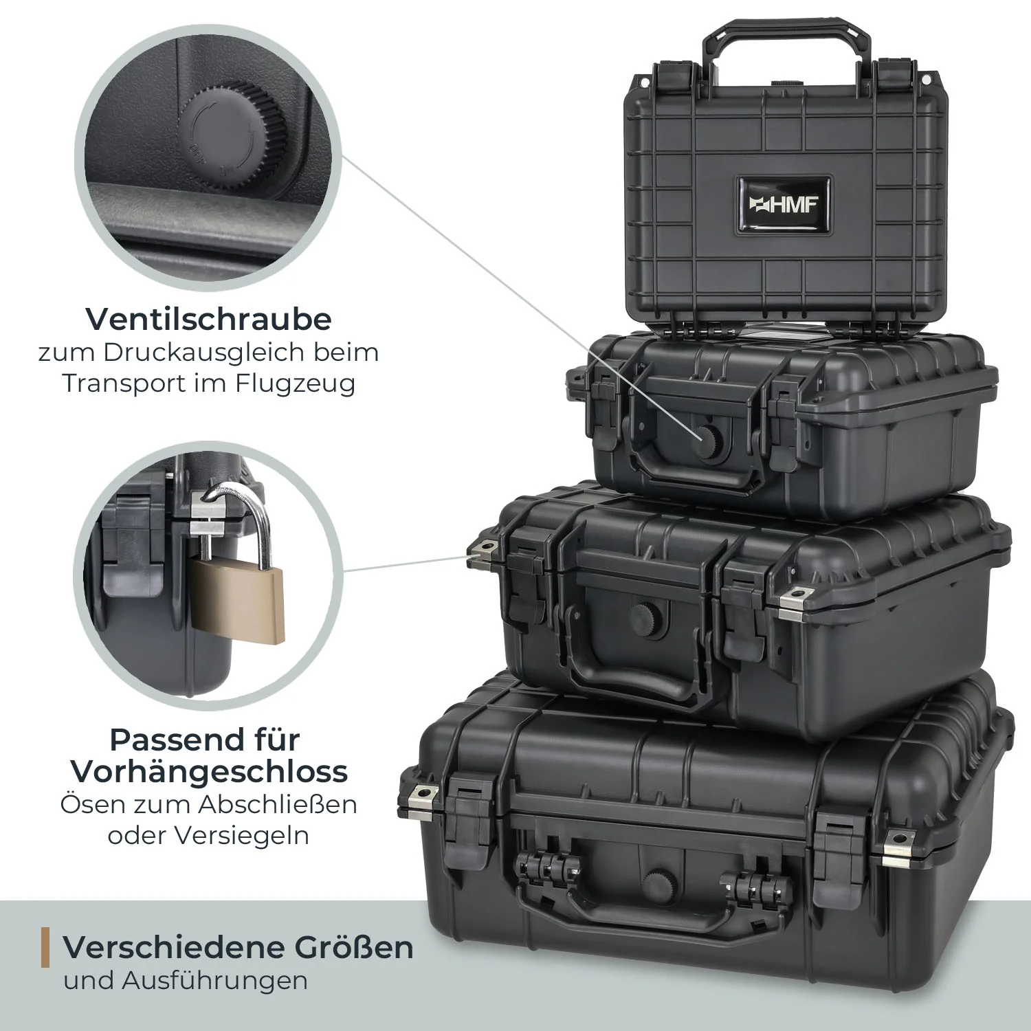 Outdoor-Fotokoffer, Waffenkoffer mit Rasterschaumstoff, HMF ODK100 - Image 25