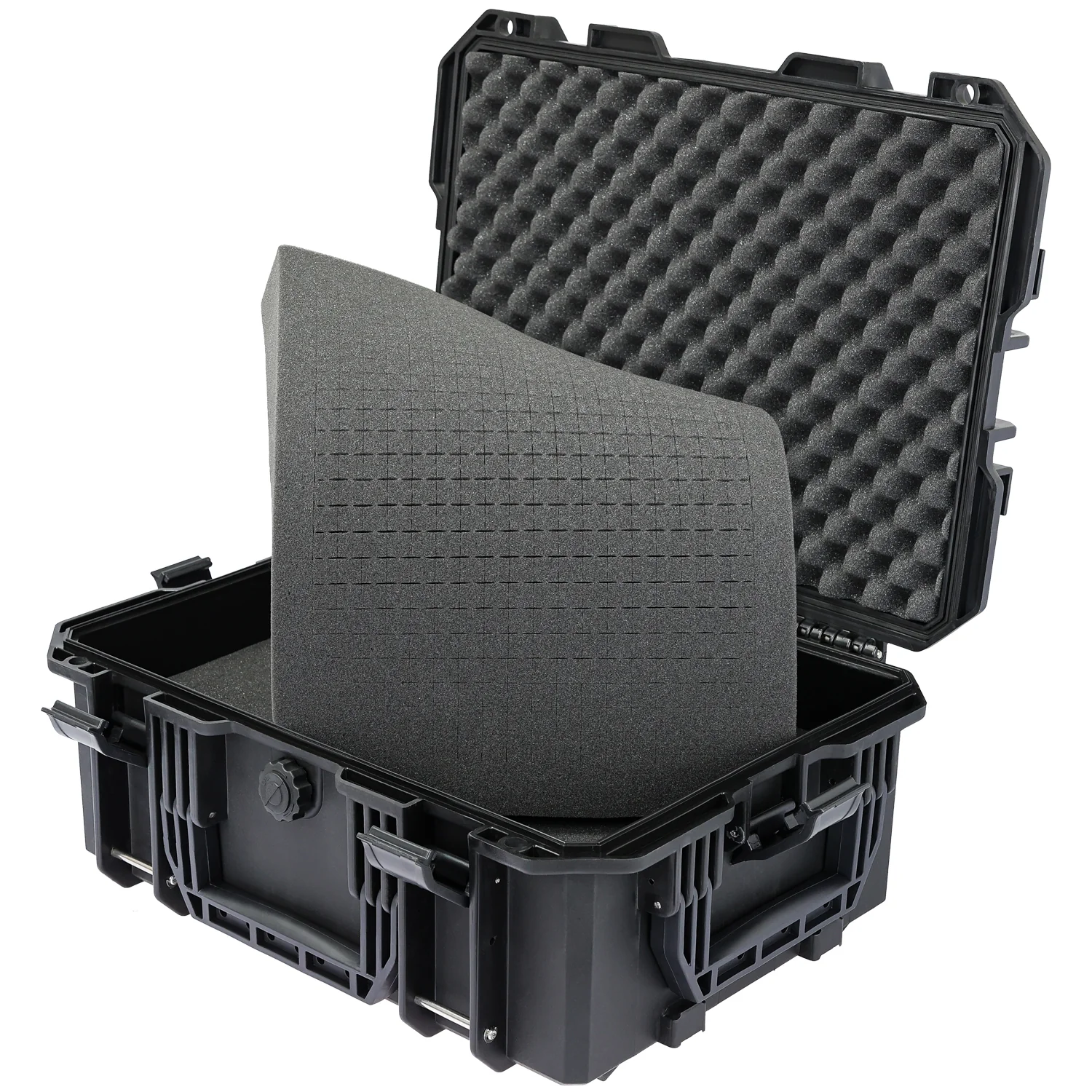 Outdoor Transportkoffer mit Trageriemen, HMF 15401-02, 47,5 x 38 x 22,5 cm, schwarz - Image 3