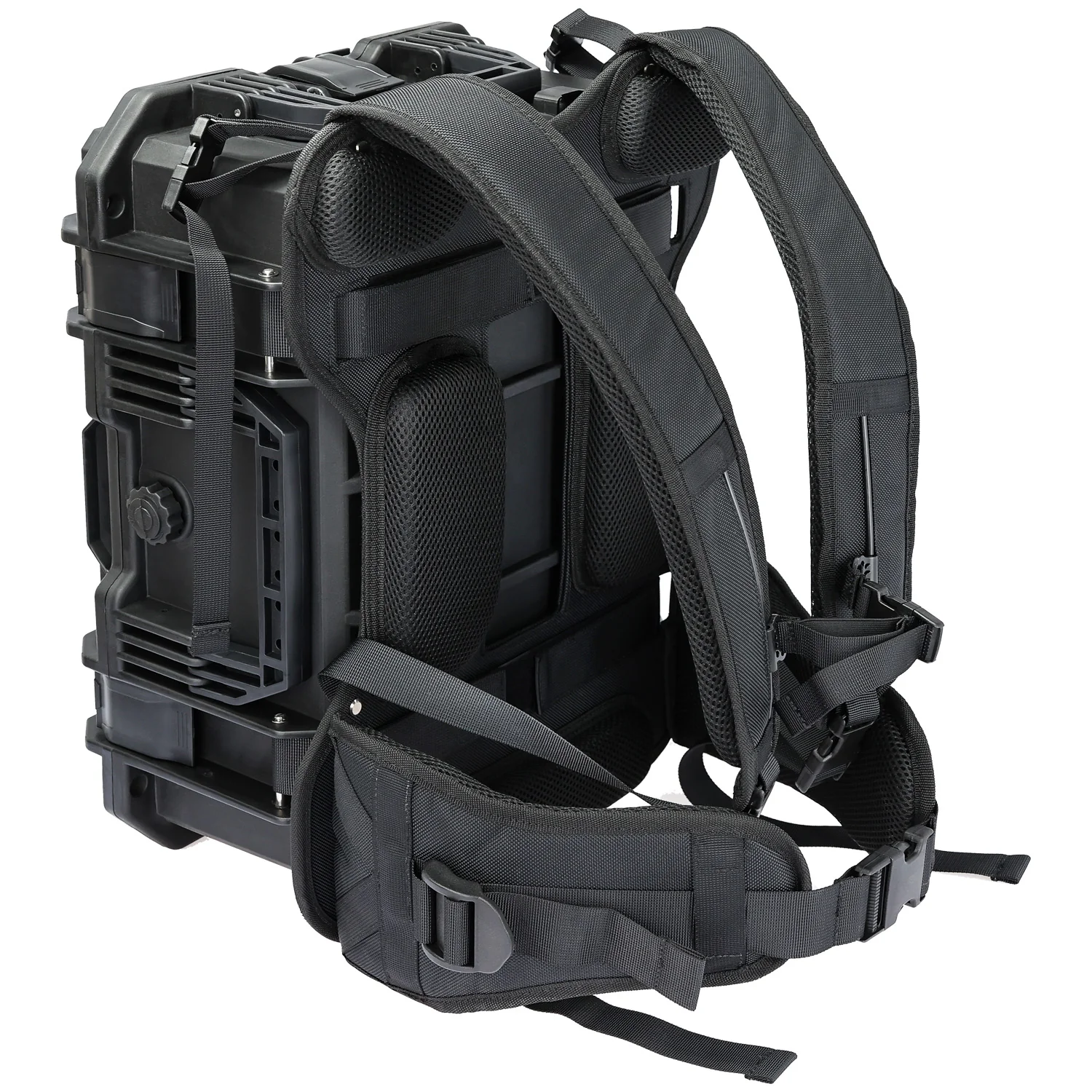 Outdoor Transportkoffer mit Trageriemen, HMF 15401-02, 47,5 x 38 x 22,5 cm, schwarz - Image 4