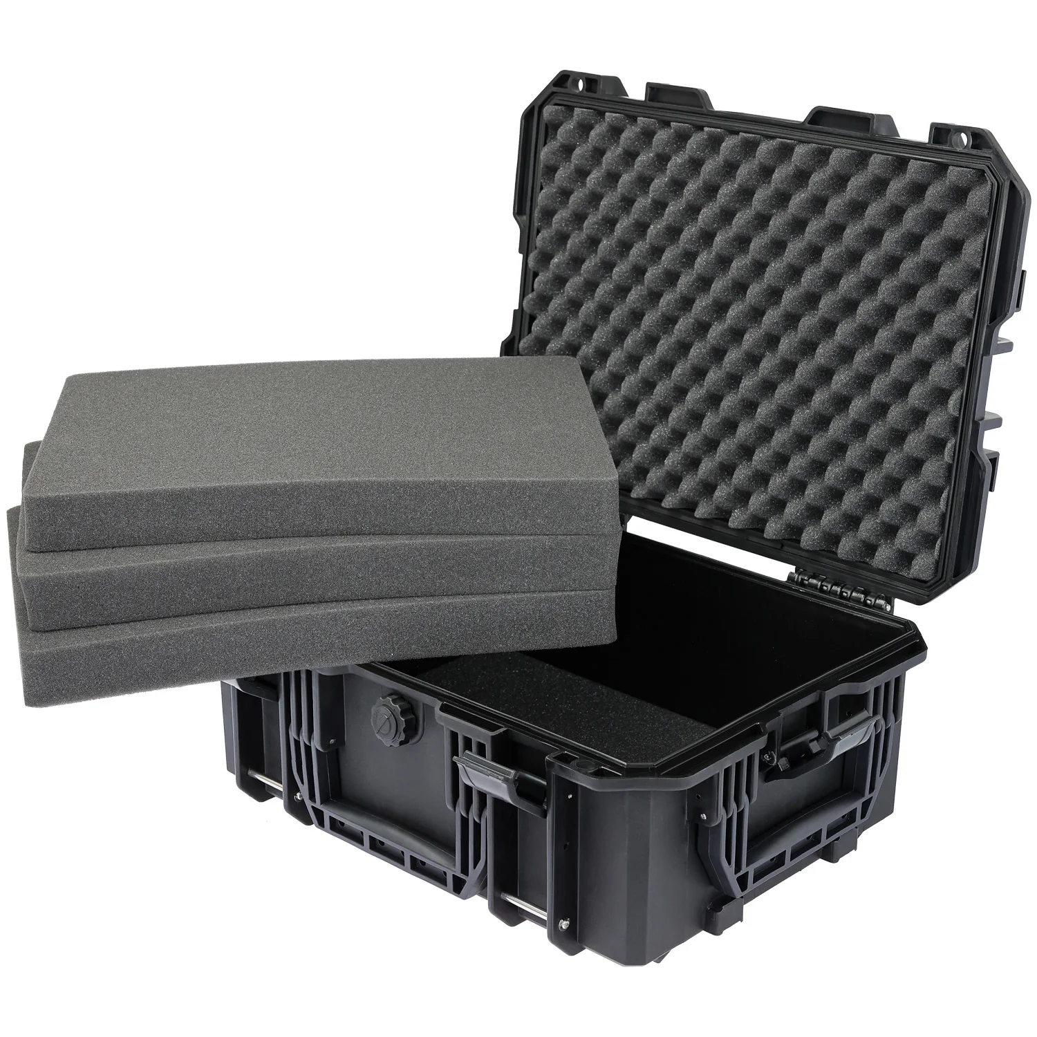 Outdoor Transportkoffer mit Trageriemen, HMF 15401-02, 47,5 x 38 x 22,5 cm, schwarz - Image 6