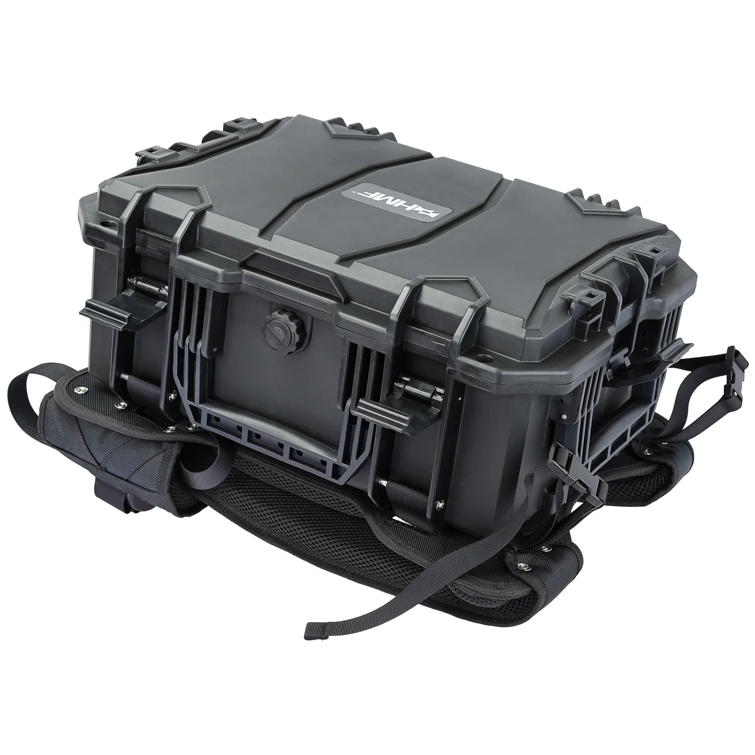 Outdoor Transportkoffer mit Trageriemen, HMF 15401-02, 47,5 x 38 x 22,5 cm, schwarz - Image 8