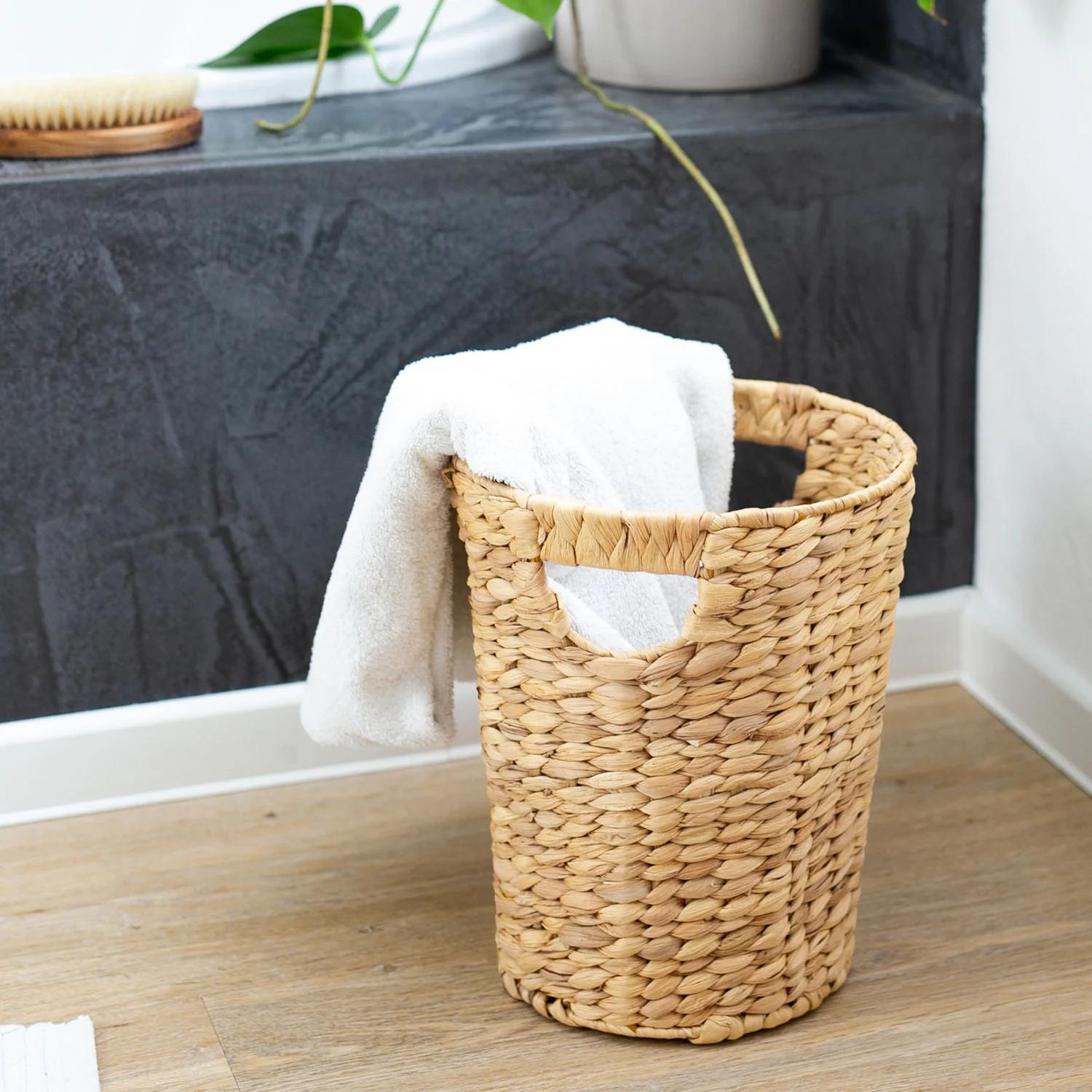 Papierkorb, Mülleimer Büro geflochten aus Wasserhyazinthe, HMF 3725 - Image 8