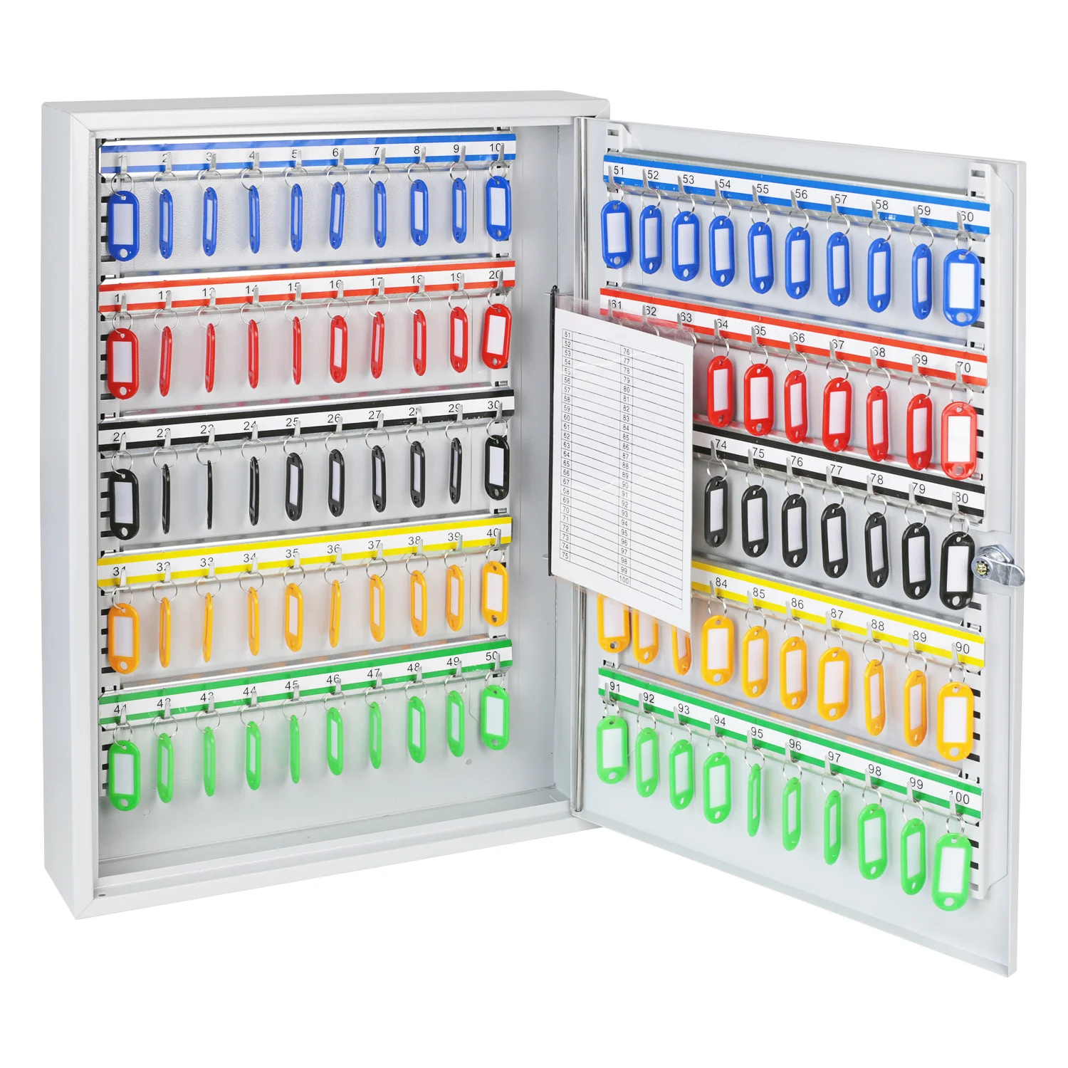 Schlüsselschrank groß aus Stahl, abschließbarer Schlüsselkasten für Büro, Verwaltung oder Fuhrpark, HMF, 13500, 42-1170 Schlüsselhaken - Image 28