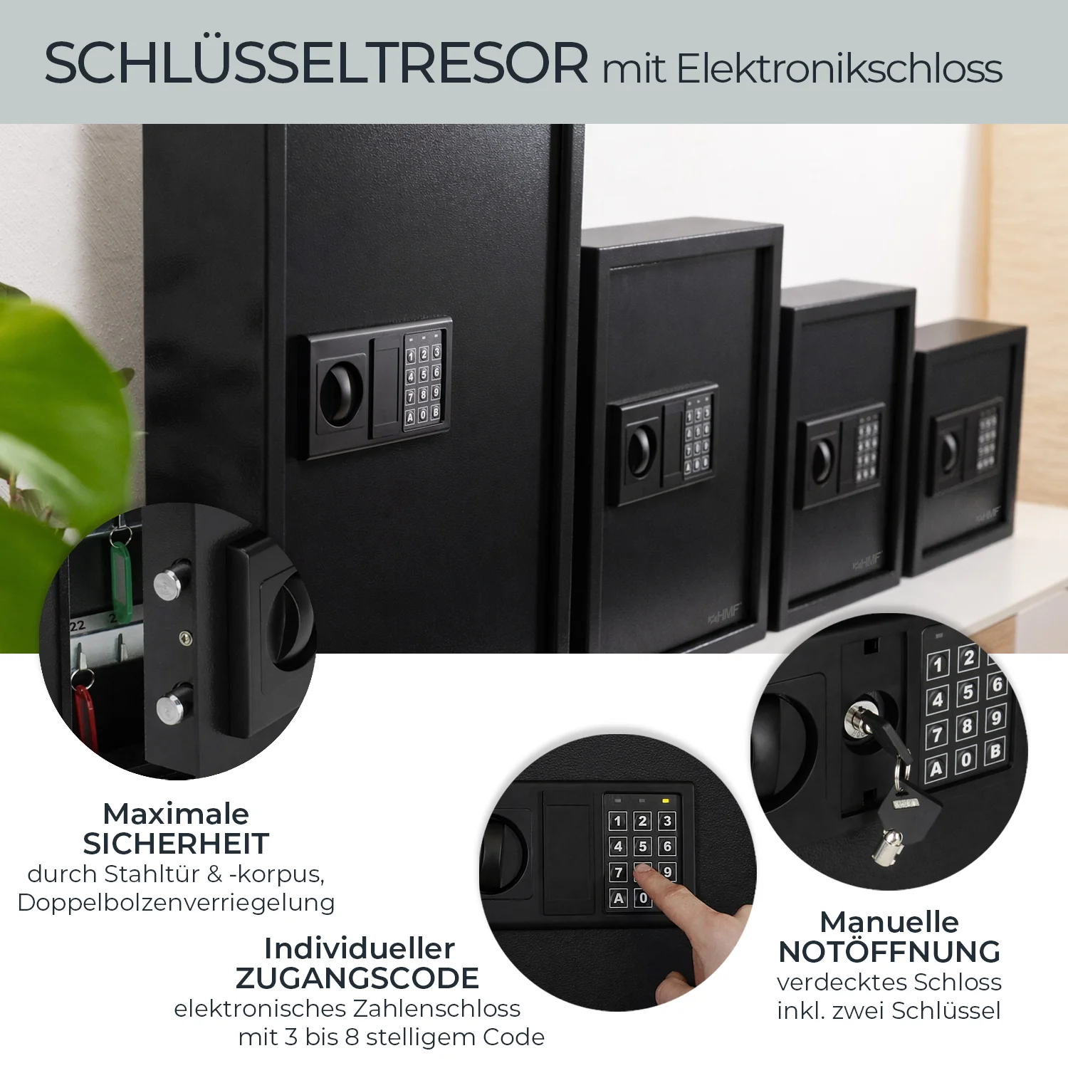 Schlüsseltresor mit Zahlencode, HMF 2000 - Image 65