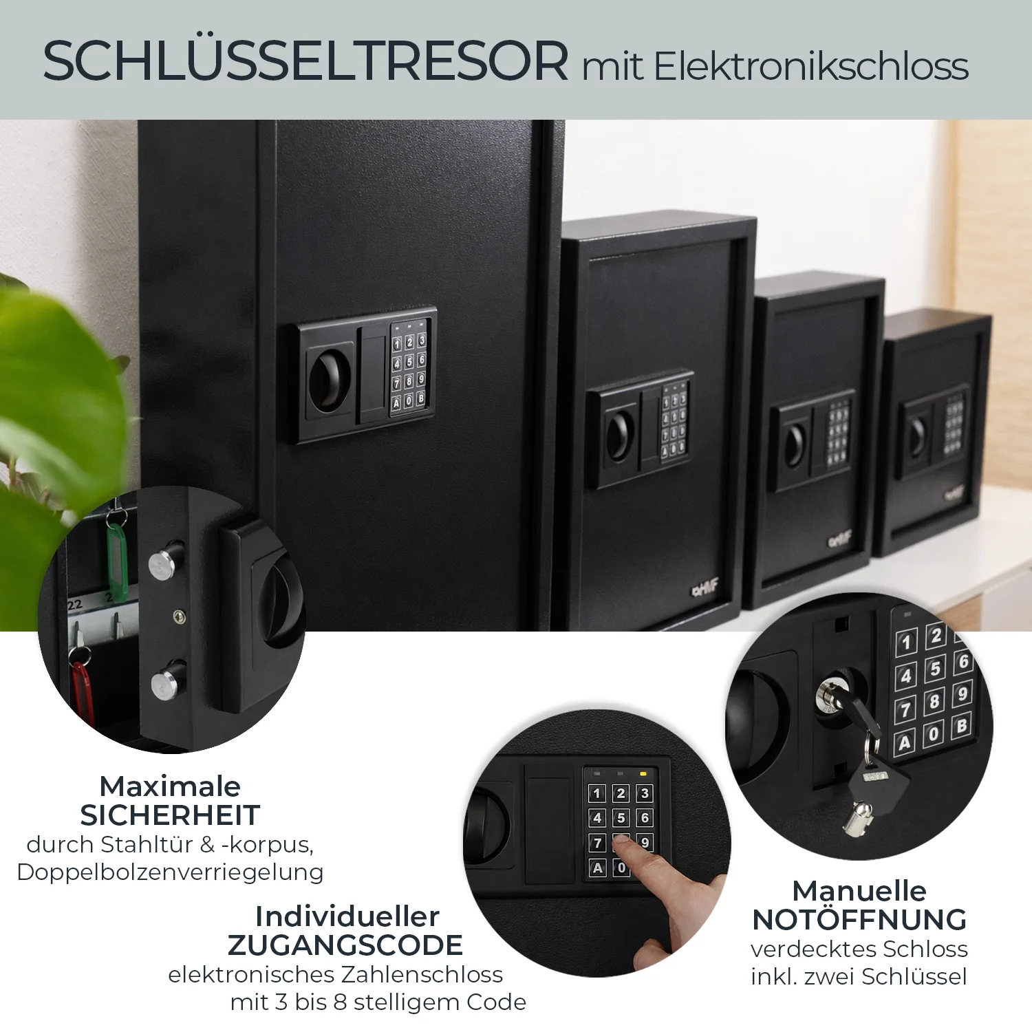 Schlüsseltresor mit Zahlencode, HMF 2000 - Image 94