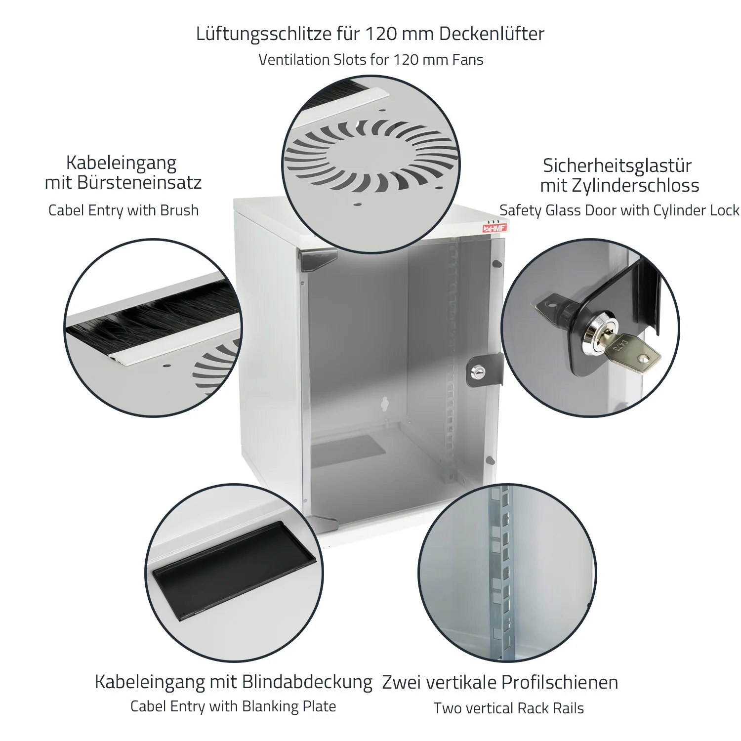 Serverschrank 10 Zoll, HMF 63400, Tiefe 300 mm - Image 18