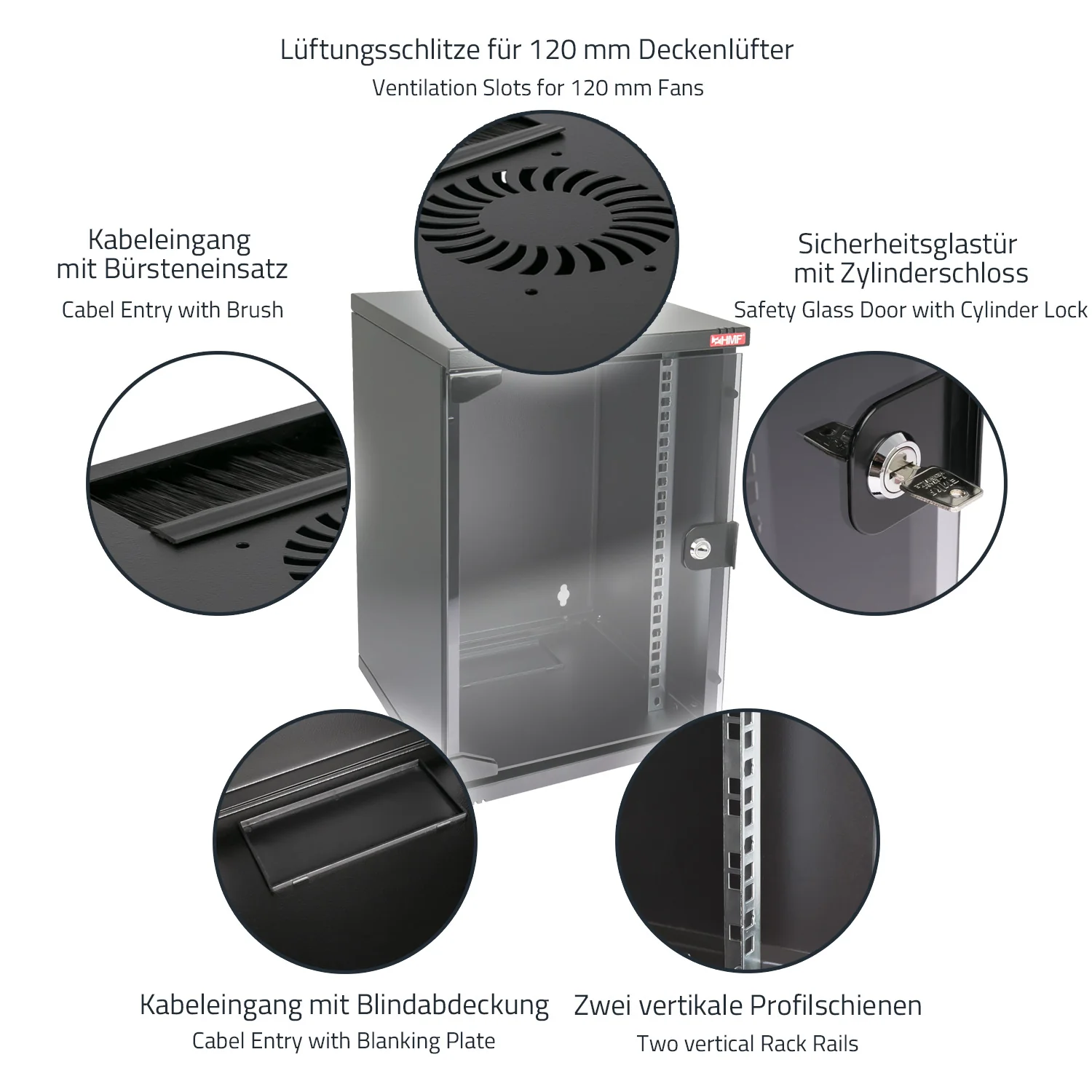 Serverschrank 10 Zoll, HMF 63400, Tiefe 300 mm - Image 9