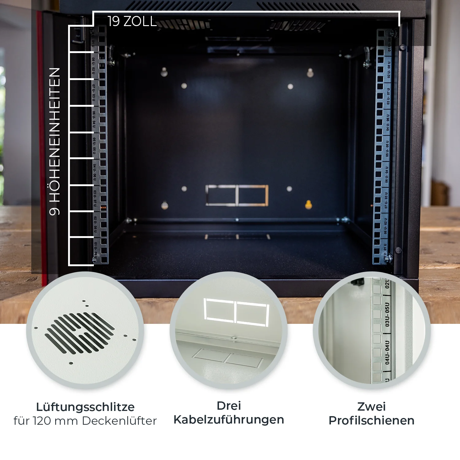 Serverschrank 19 Zoll, HMF 66400, Tiefe 45 cm - Image 12