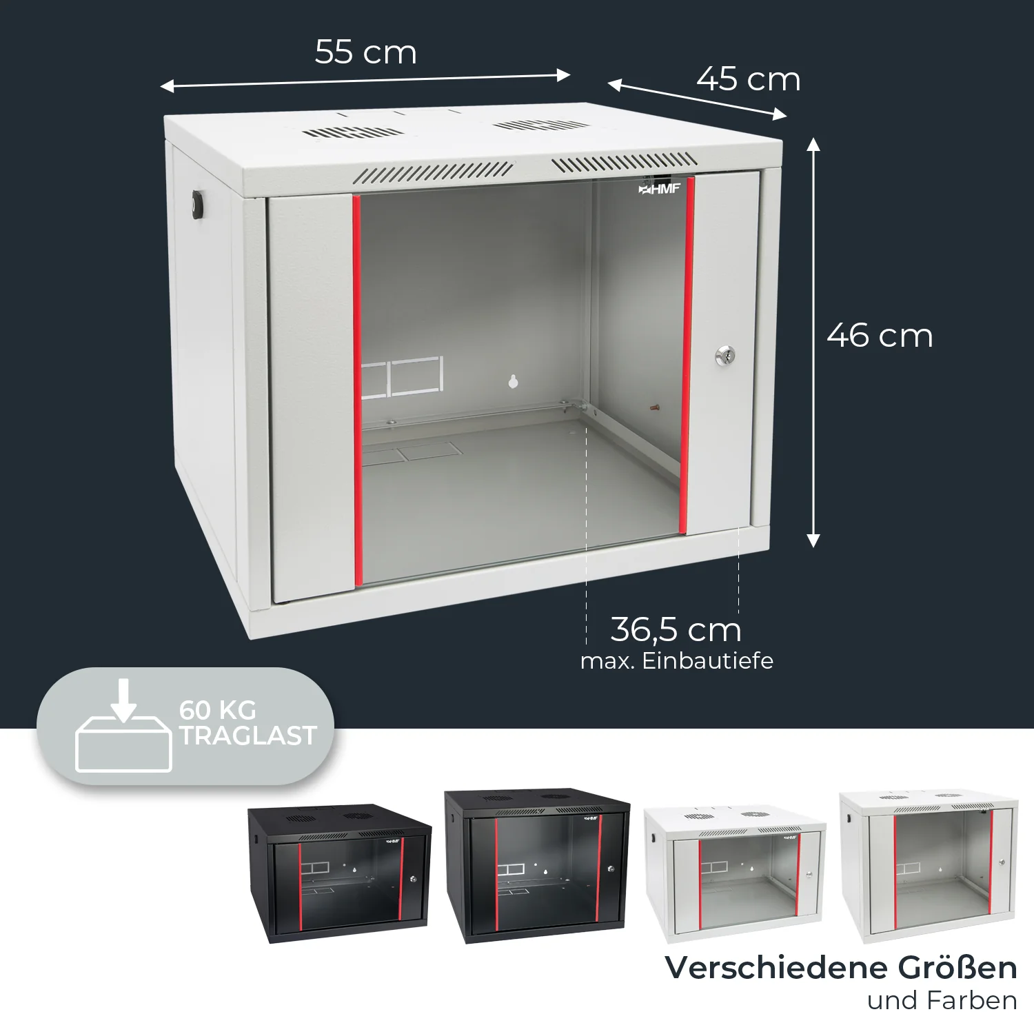 Serverschrank 19 Zoll, HMF 66400, Tiefe 45 cm - Image 14