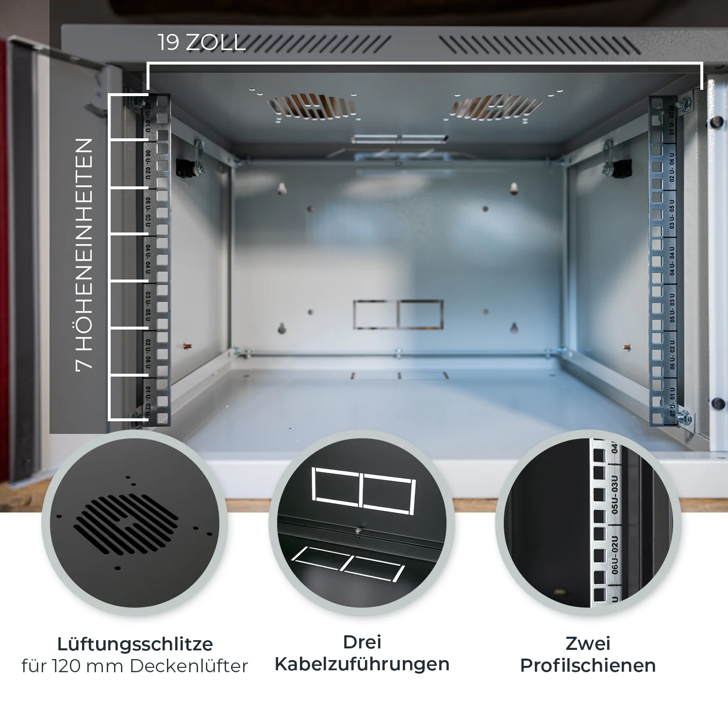 Serverschrank 19 Zoll, HMF 66400, Tiefe 45 cm - Image 21