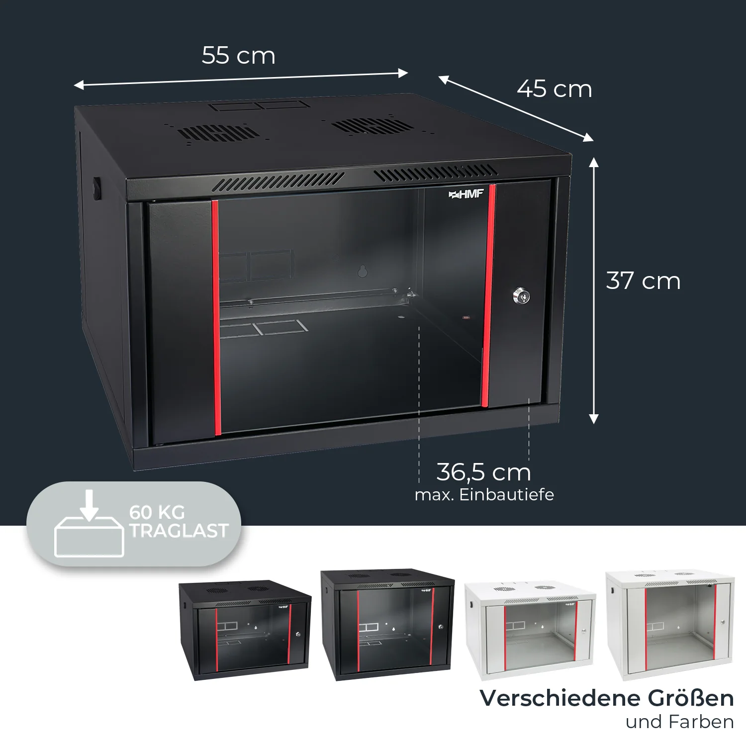 Serverschrank 19 Zoll, HMF 66400, Tiefe 45 cm - Image 23
