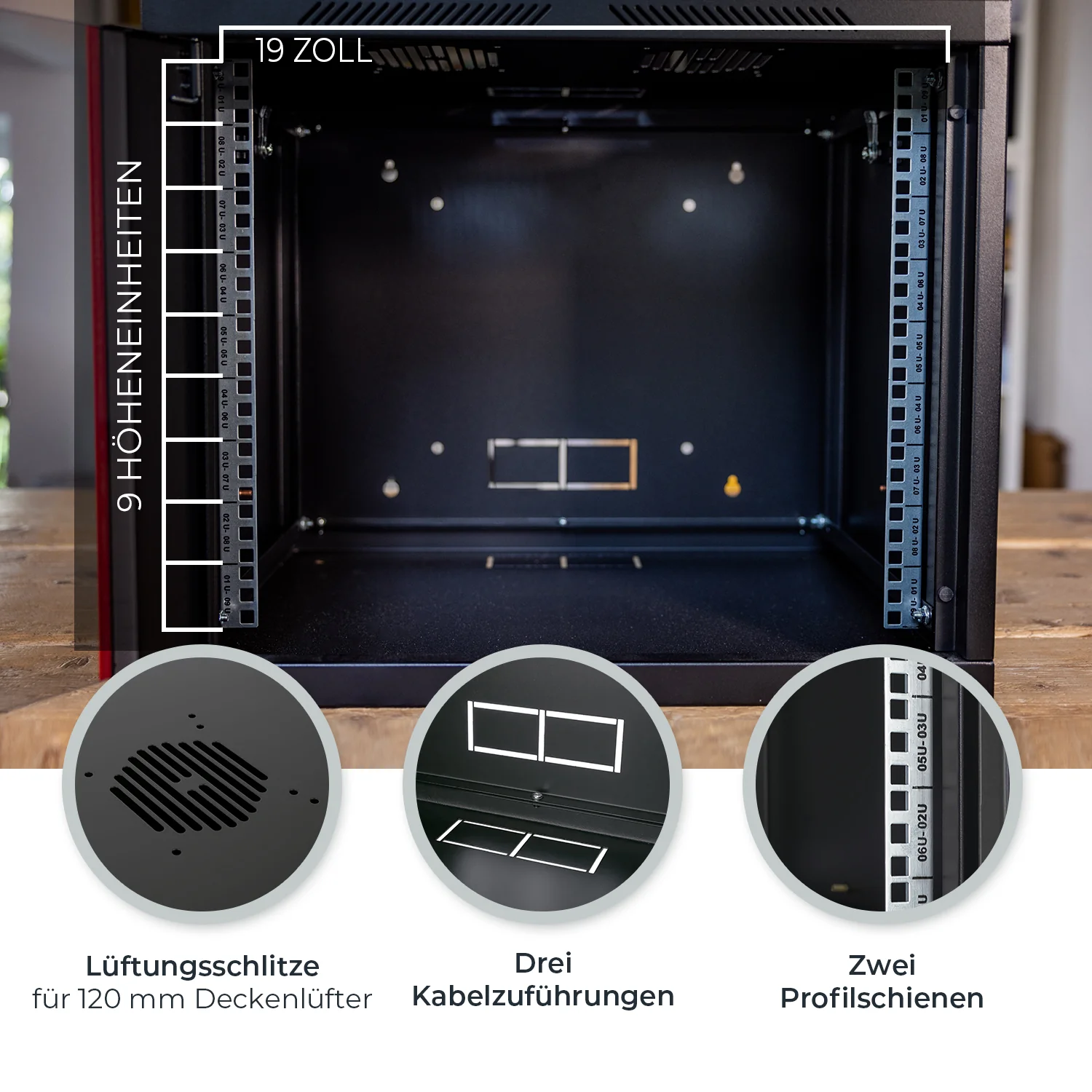 Serverschrank 19 Zoll, HMF 66400, Tiefe 45 cm - Image 30