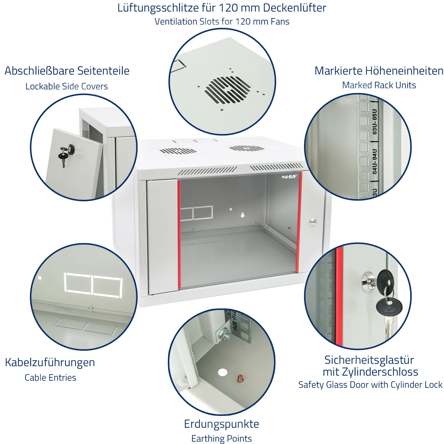 Serverschrank 19 Zoll, HMF 66400, Tiefe 45 cm - Image 63
