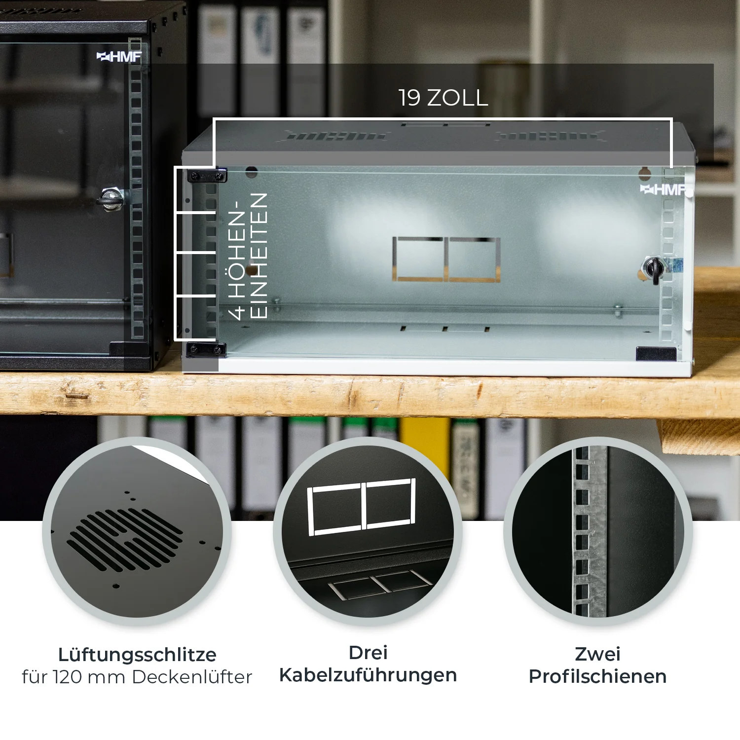 Serverschrank 19 Zoll unmontiert, HMF 65700 - Image 12