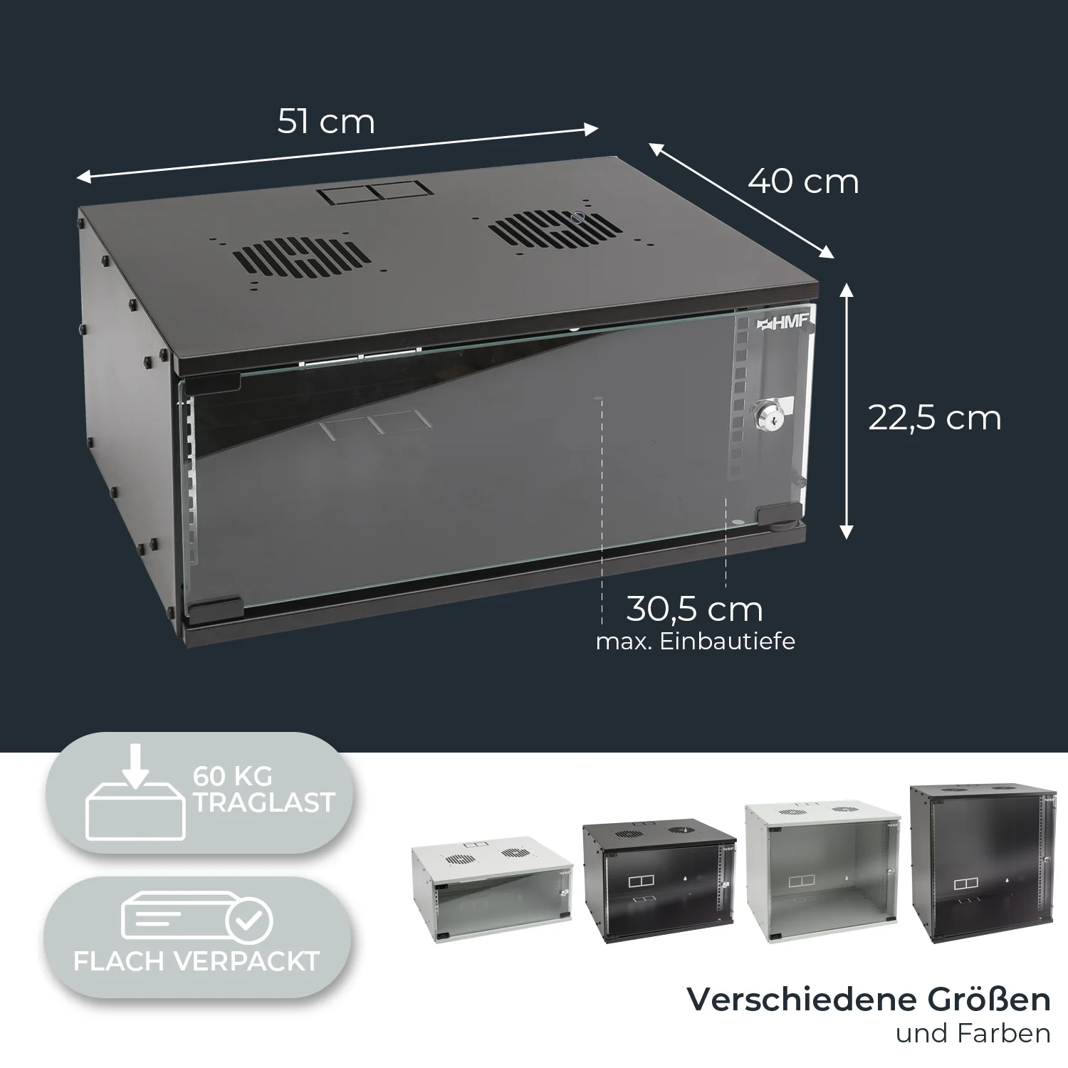 Serverschrank 19 Zoll unmontiert, HMF 65700 - Image 14
