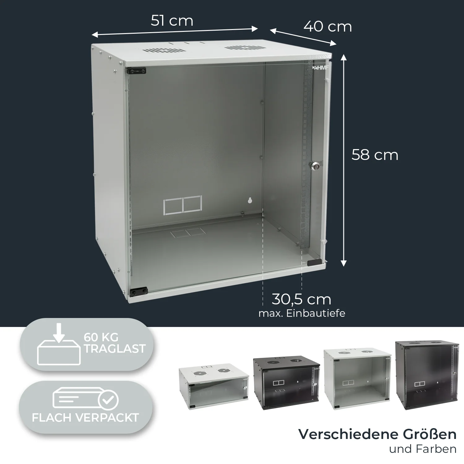 Serverschrank 19 Zoll unmontiert, HMF 65700 - Image 23