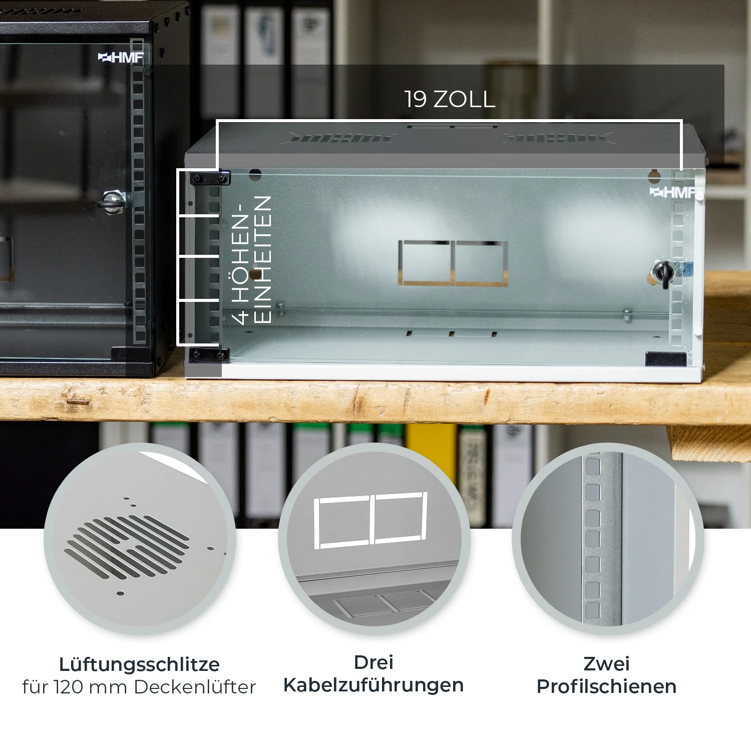Serverschrank 19 Zoll unmontiert, HMF 65700 - Image 3