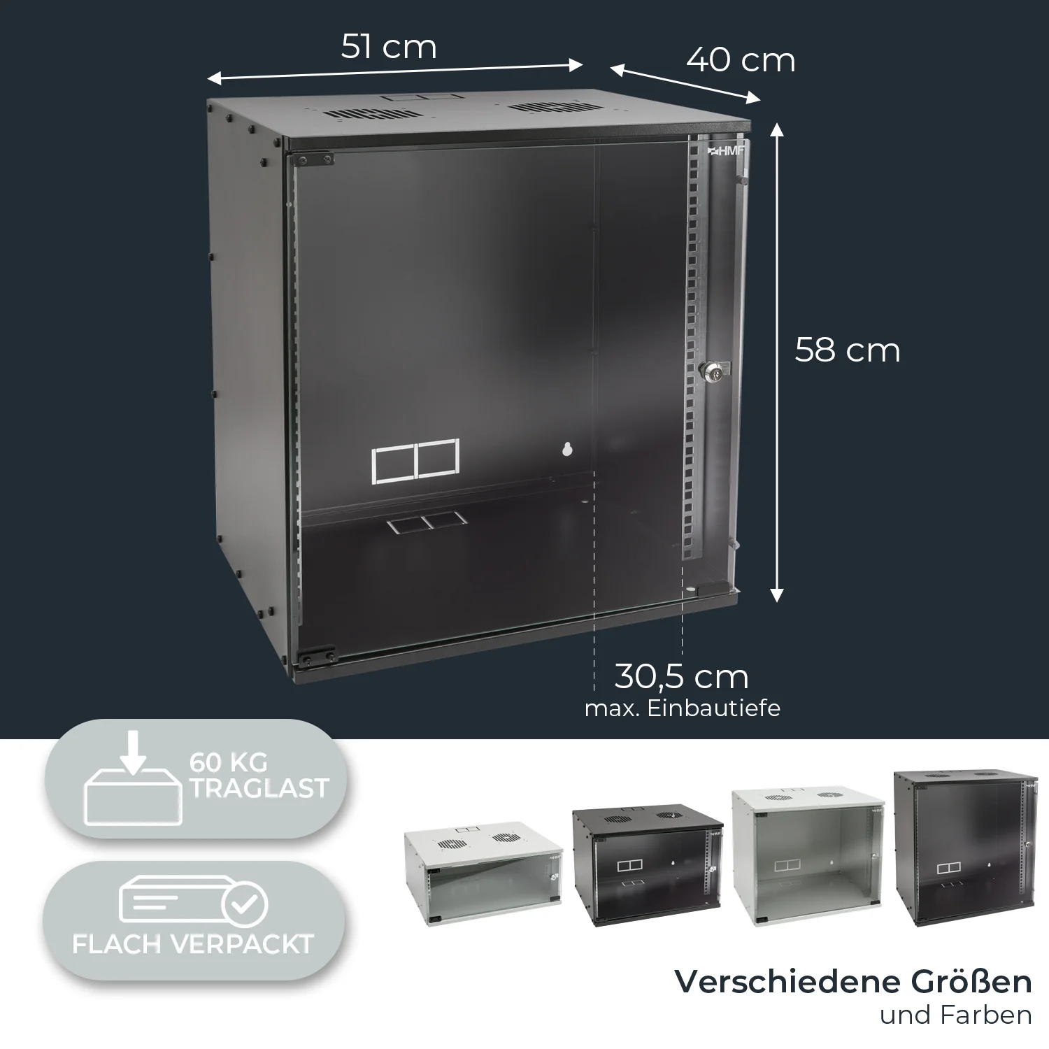 Serverschrank 19 Zoll unmontiert, HMF 65700 - Image 32