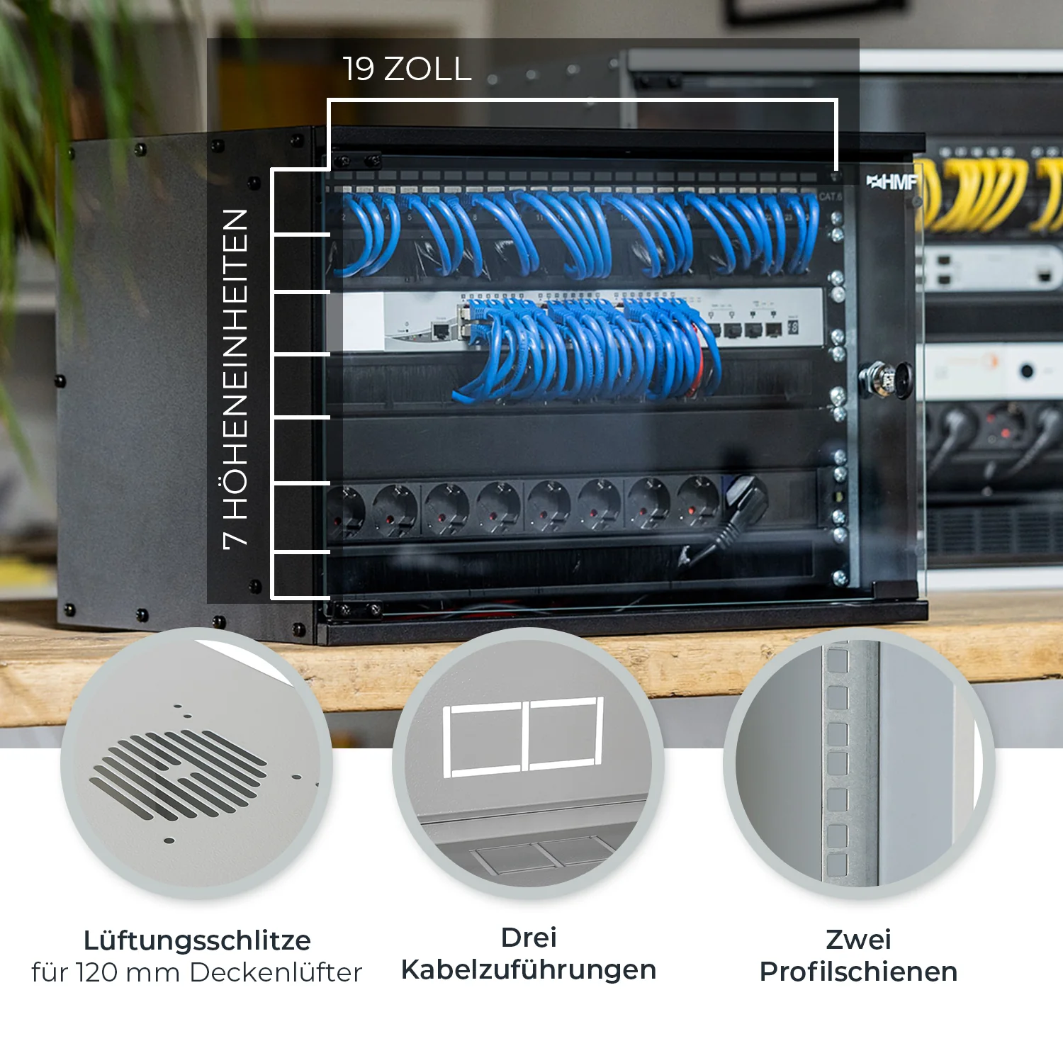 Serverschrank 19 Zoll unmontiert, HMF 65700 - Image 39