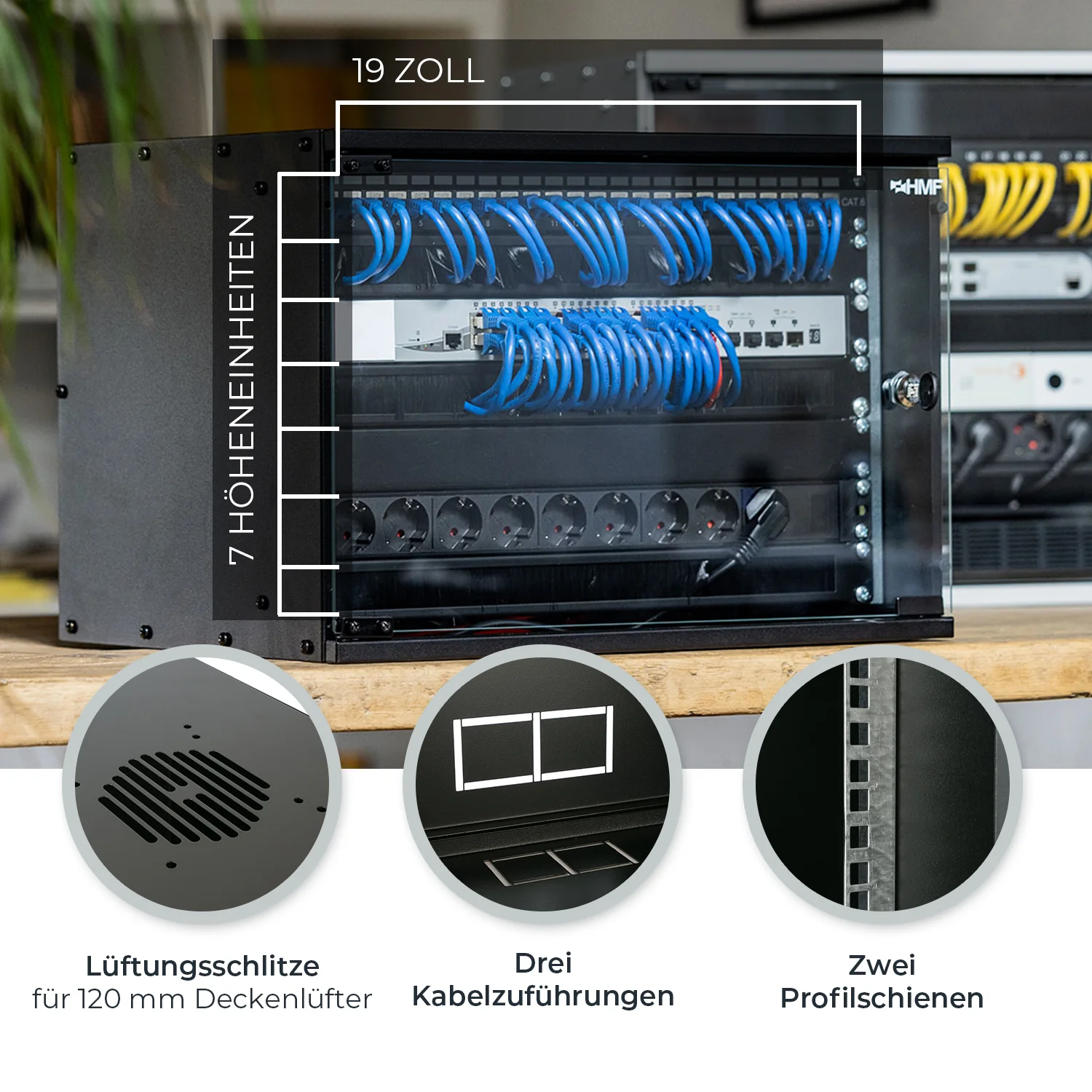 Serverschrank 19 Zoll unmontiert, HMF 65700 - Image 48
