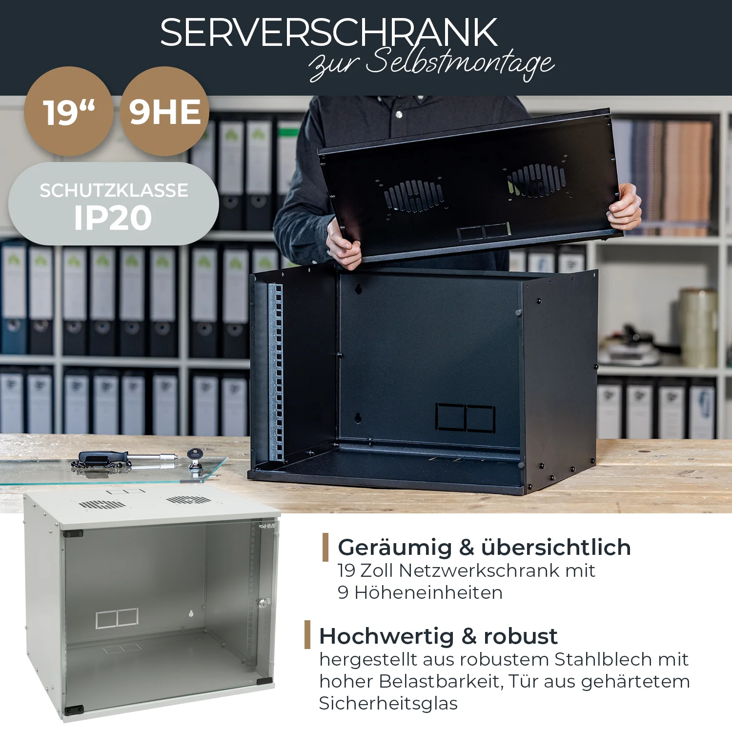 Serverschrank 19 Zoll unmontiert, HMF 65700 - Image 56