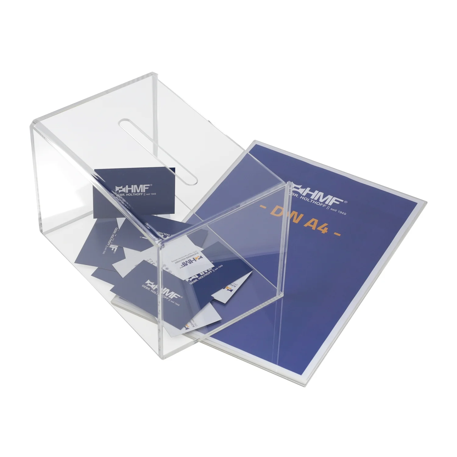 Spendenbox Acryl Din A4 Blatteinschub, HMF 46916, 22 x 15 x 31 cm - Image 6