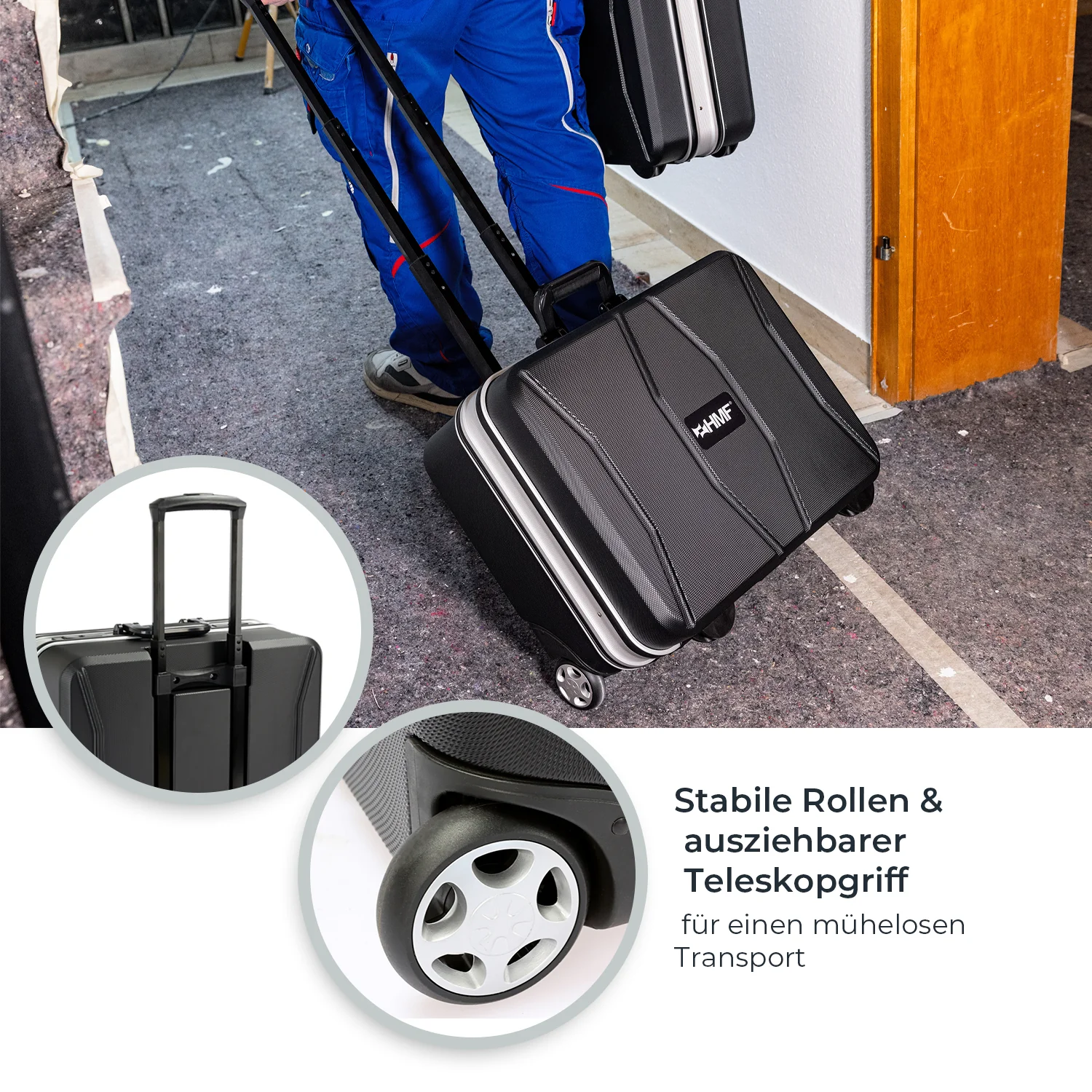 Werkzeugkoffer ABS Koffer + Trolley, HMF 15600 - Image 15