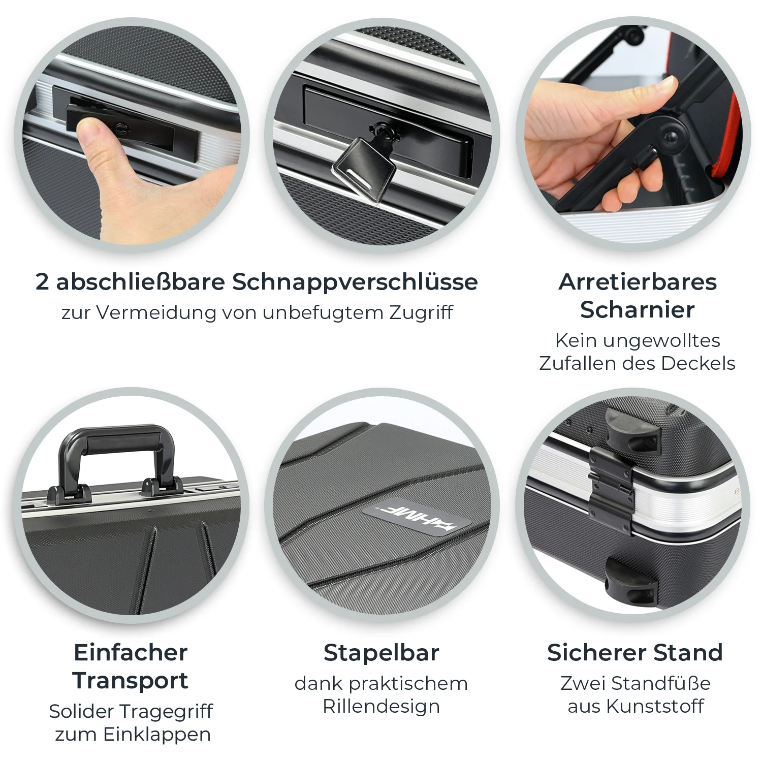 Werkzeugkoffer ABS Koffer + Trolley, HMF 15600 - Image 8
