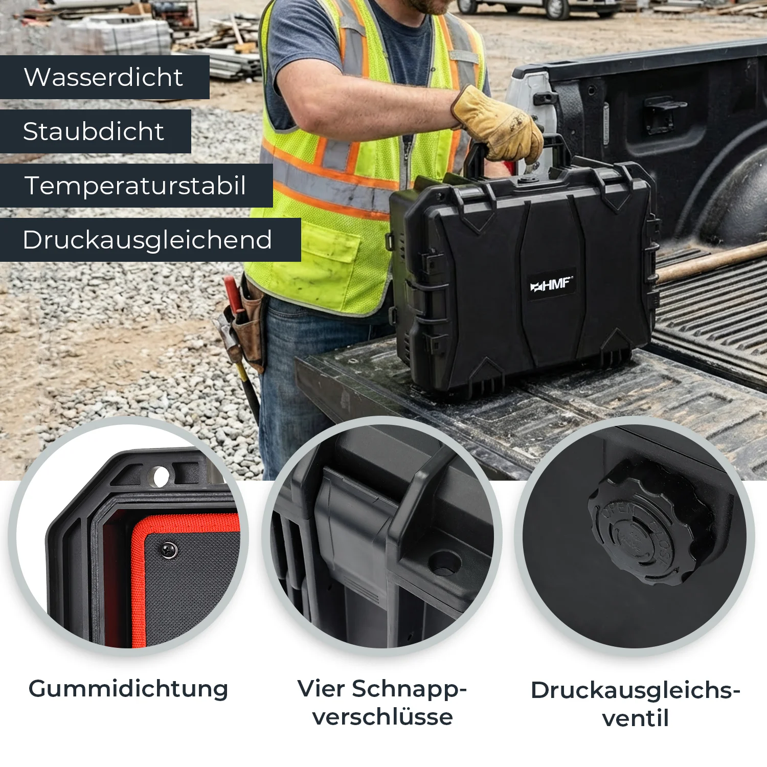 Werkzeugkoffer Outdoor, 46,5 cm, schwarz - Image 4